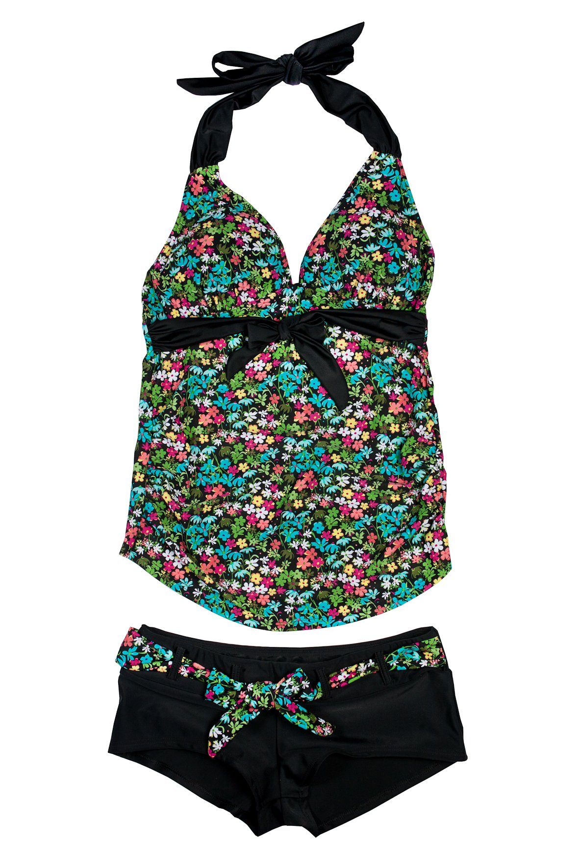 petit amour Umstands-Tankini Umstandsbademode ALBERTA Tankinitop Bikini schwanger (Nur Top) Raffinierte Umstandsbademode mit Gürteldetail & Neckholder