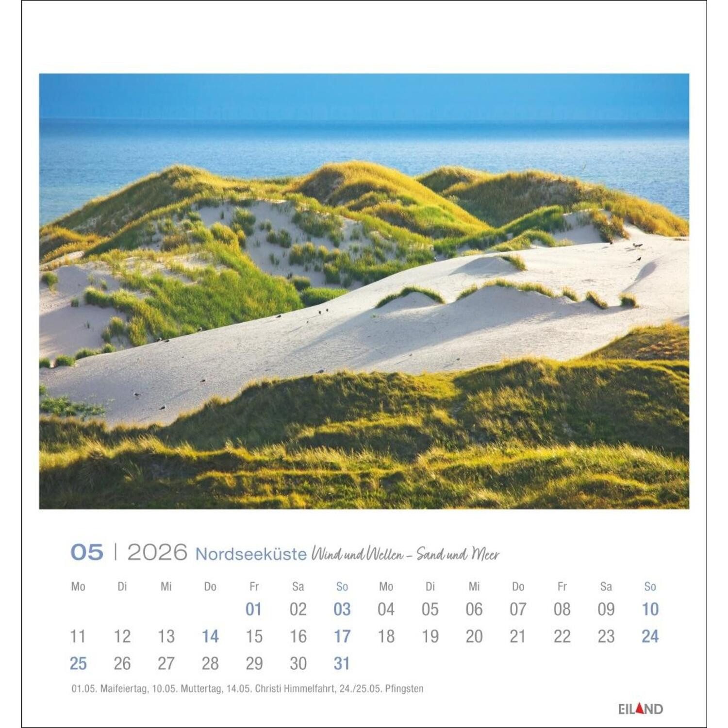 Wandkalender Nordseeküste Postkartenkalender 2026 - Wind und Wellen - Sand und Meer