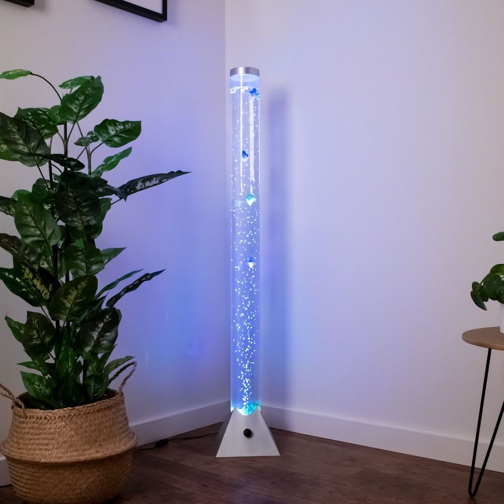 Stand Deko-Fische LED LED-Leuchtmittel Wohnraum LED verbaut, Leuchte Beleuchtung fest etc-shop Wassersäule Stehlampe, Steh 10