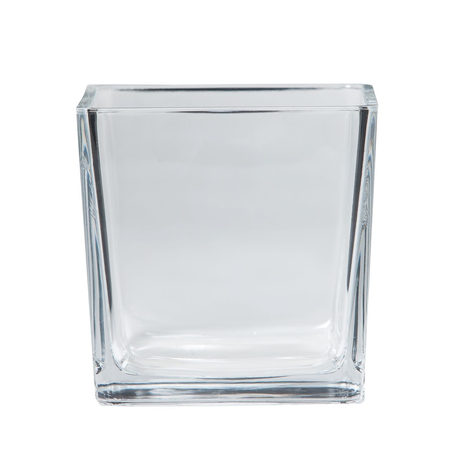 INNA-Glas Blumentopf Pflanztopf LEVI, Würfel - viereckig, klar, 12x12x12cm