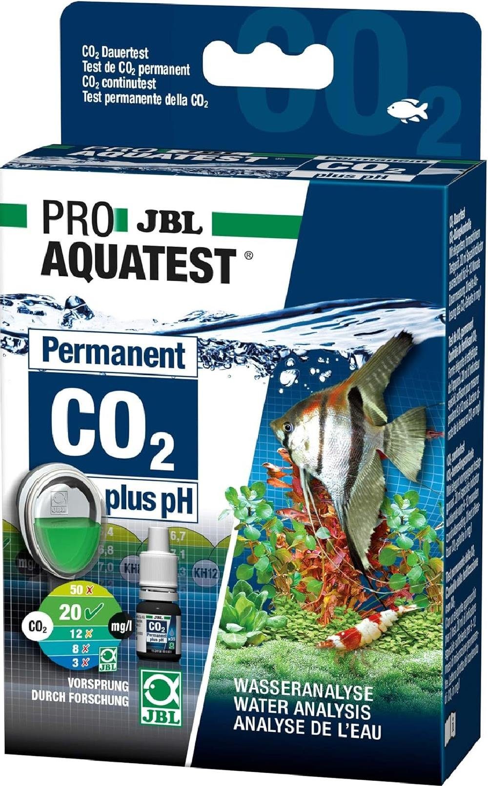 Aquarium-Wassertest JBL PROAQUATEST CO2-pH Test Säure-/Kohlendioxidgehalt in Süßwasser-Aqu