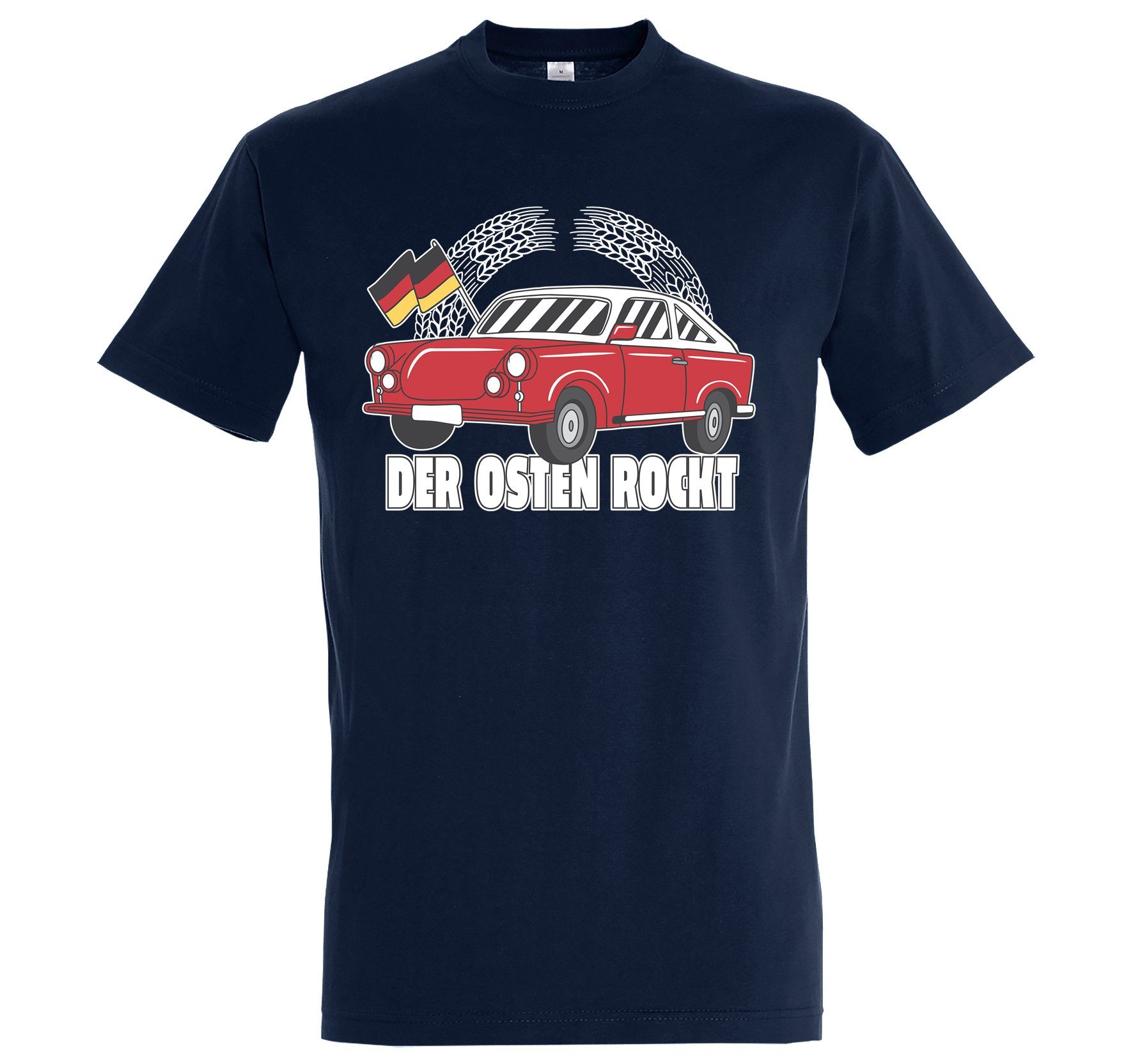 Youth Designz T-Shirt Der Osten Rockt Herren Shirt mit lustigem Frontprint Navyblau