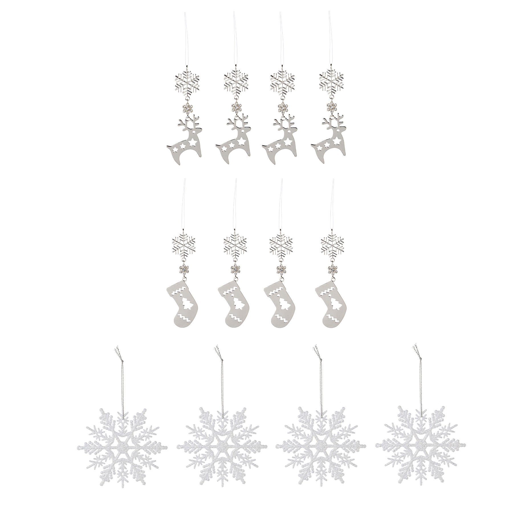 Georg Stiels Dekoobjekt aus Kunststoff für St), Designs, in drei oder 12er-Set als Weihnachtsbäume (1 Fensterschmuck