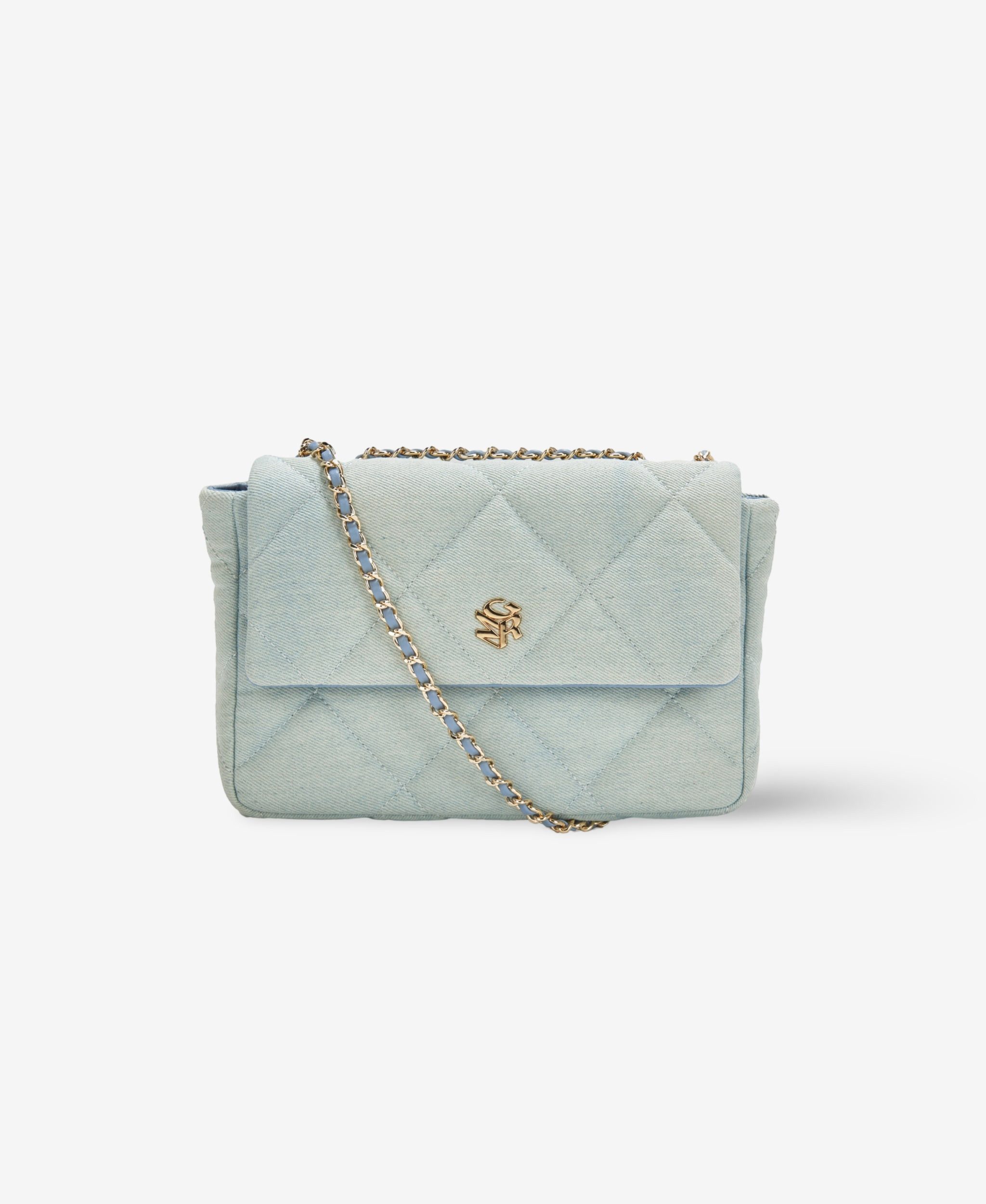 GLAMIRA Schultertasche Blue Grace Denim-Schultertasche (1-tlg), aus strapazierfähigem Denim und Rindsleder-Details
