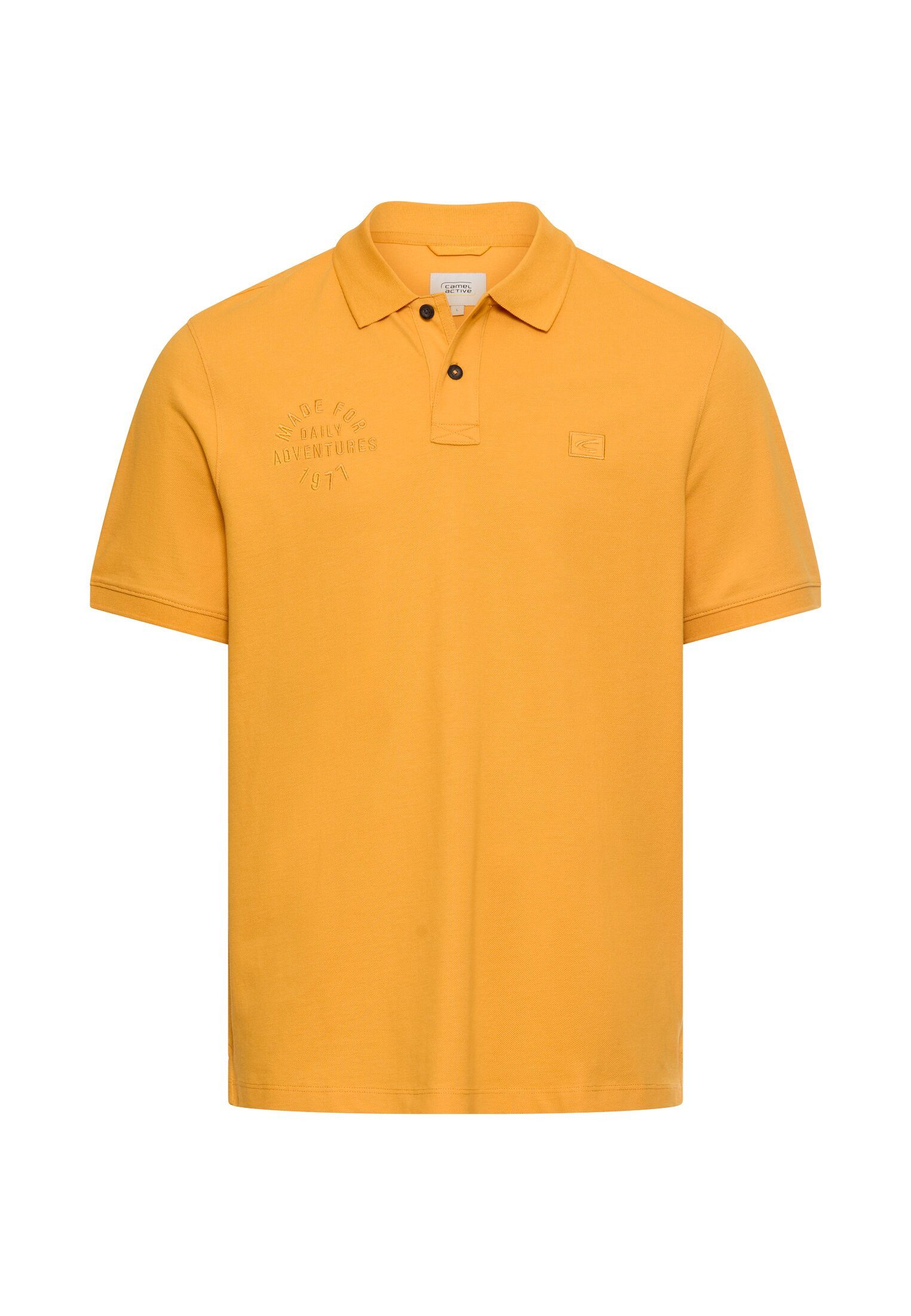 camel active Poloshirt mit Stickerei auf der Brust
