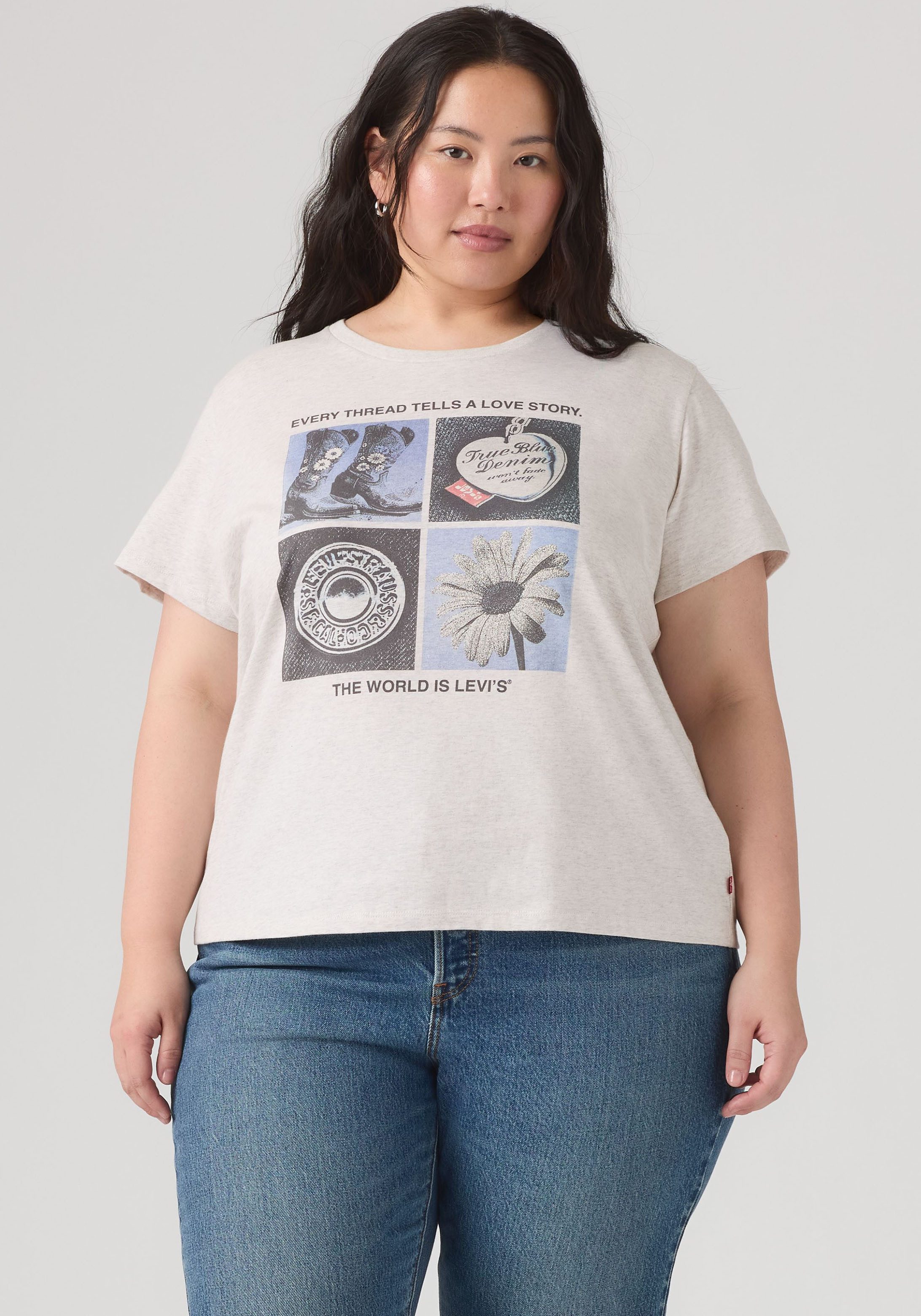 Levi's® Plus T-Shirt PL PERFECT TEE mit Logodruck