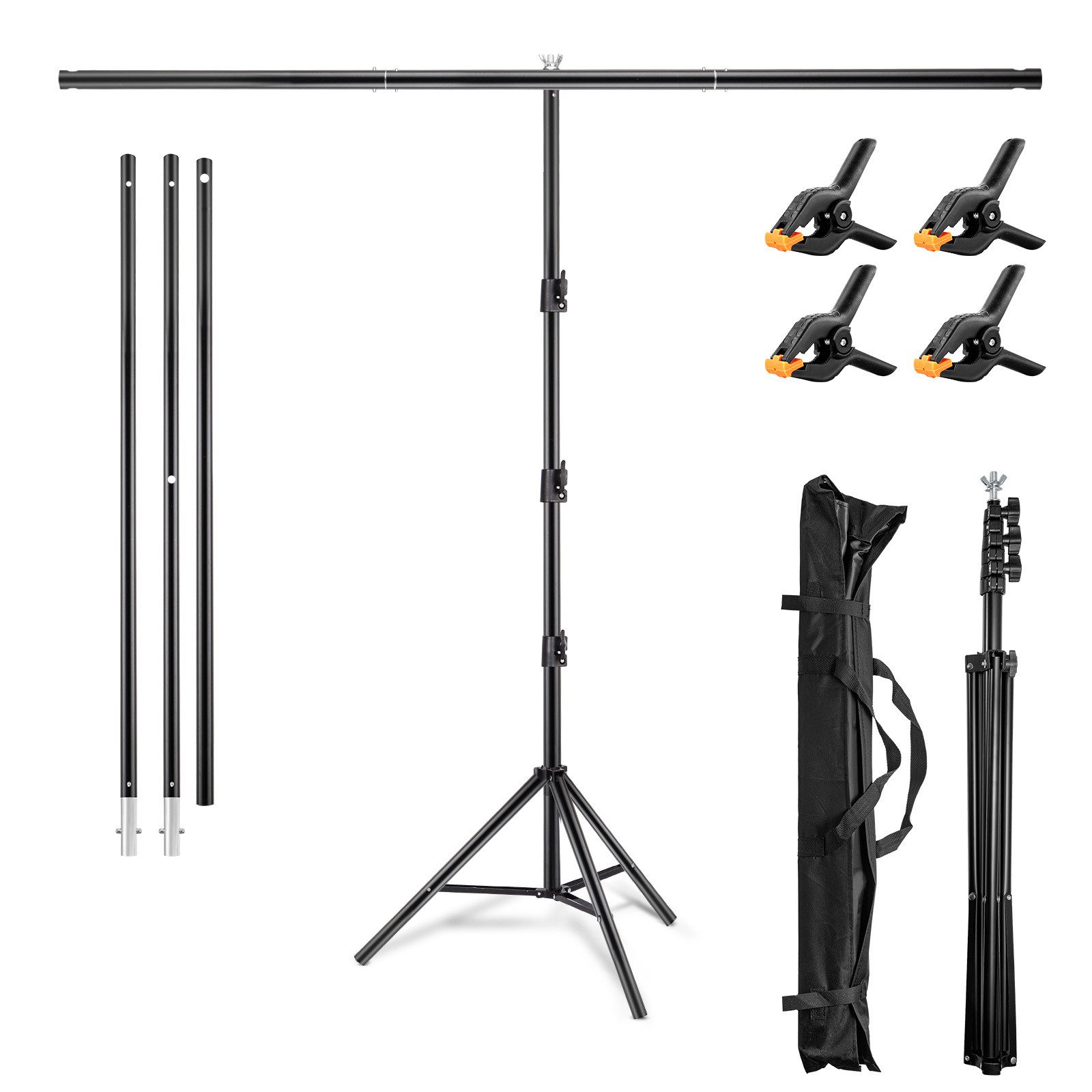 Youyijia Kamerazubehör-Set 2 m Ständer-Set T-förmige tragbare Hintergrundstütze