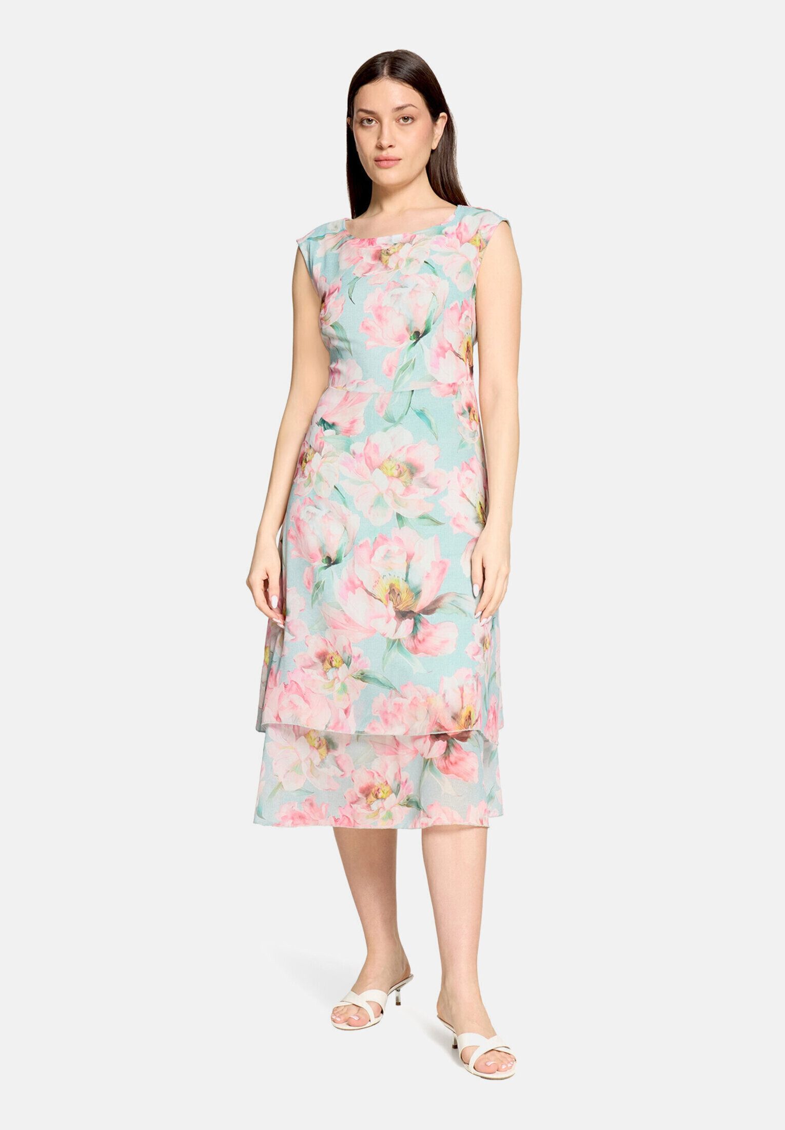 Betty Barclay Chiffonkleid Damen mit Bindegürtel