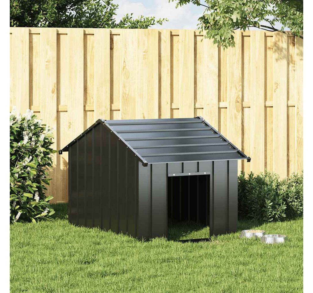 Thumbnail - vidaXL Hundehütte, Hundehütte mit Dach 83x130x85 cm Verzinkter Stahl