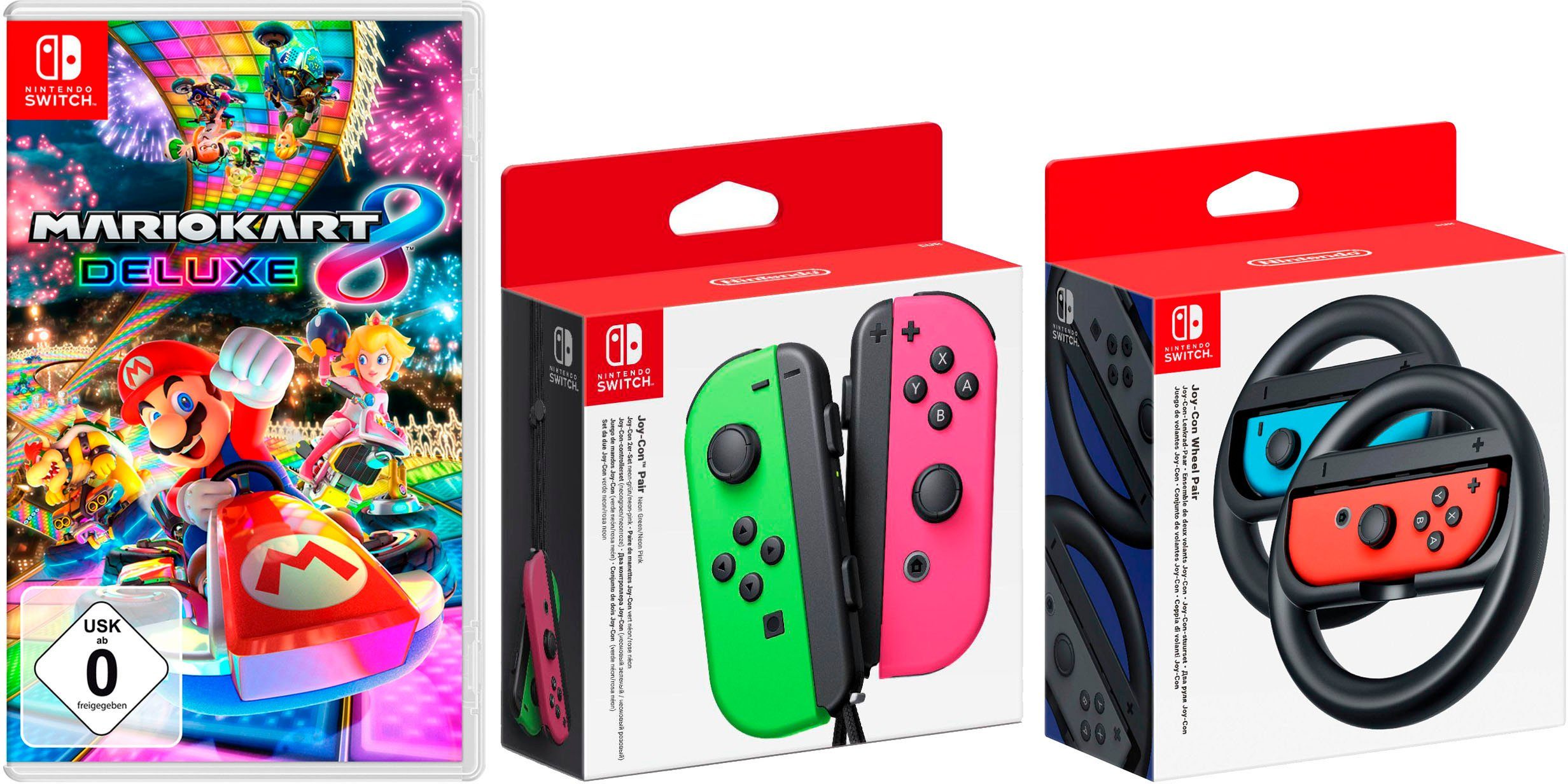 Nintendo Switch »Joy-Con 2er-Set« Wireless-Controller (inkl. Mario Kart 8  Deluxe + Lenkrad-Paar) online kaufen | OTTO