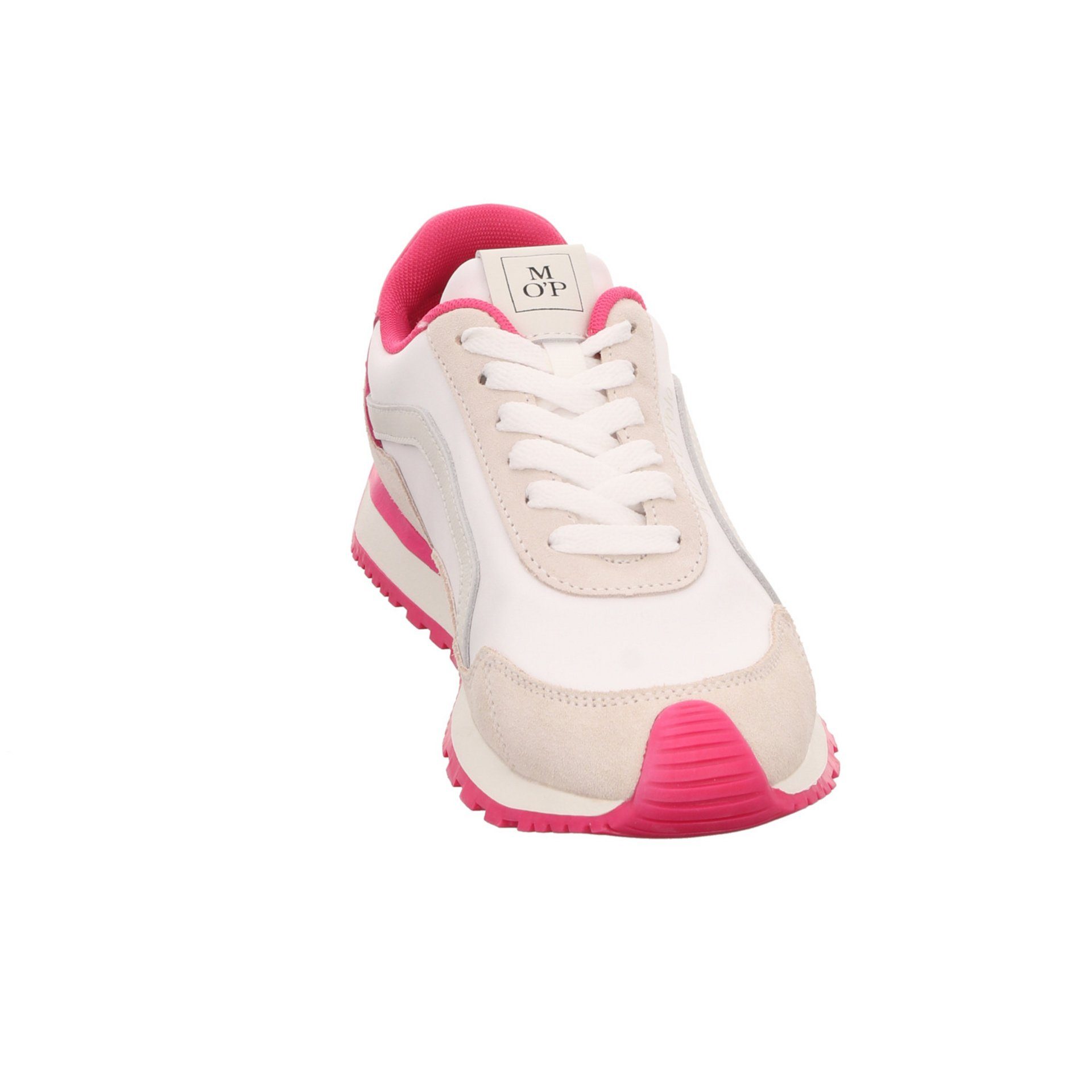 Marc O'Polo Sneaker pink Leder-/Textilkombination Sneaker gemustert Leder-/Textilkombination