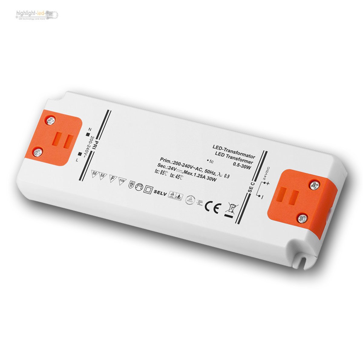 Goobay LED Slim-Transformator 24V DC, 0-50W, IP20, Trafo LED Trafo