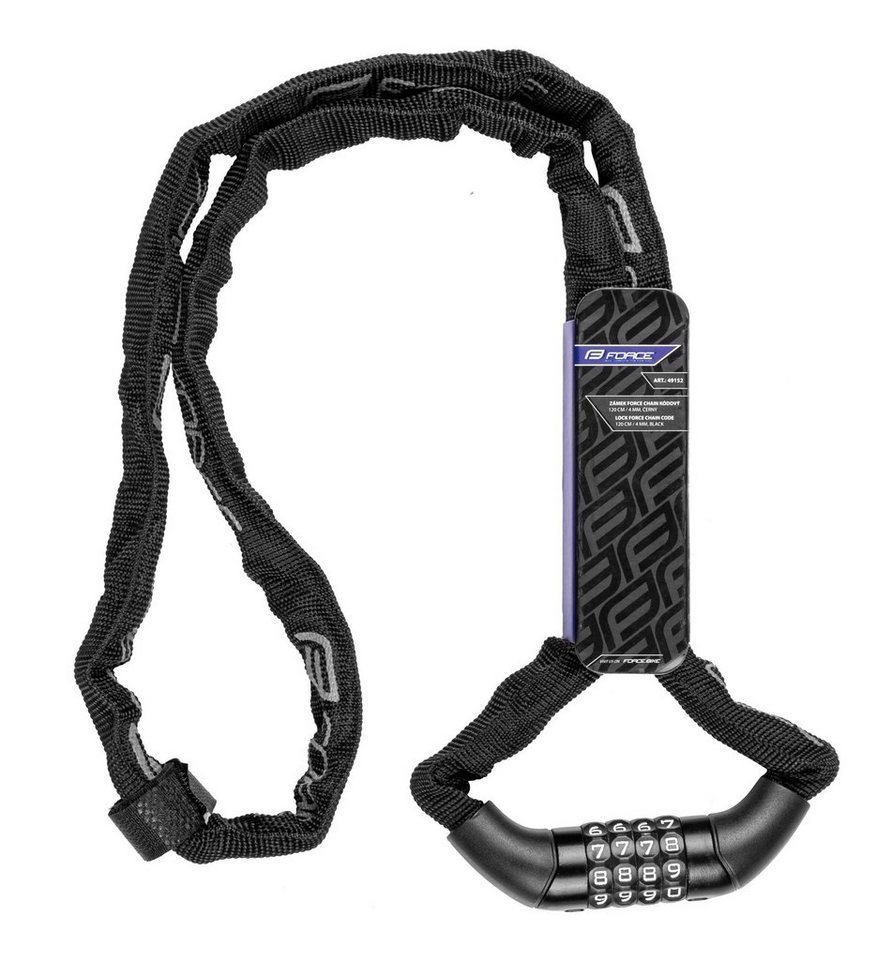 Thumbnail - FORCE Seilschloss Schloss FORCE CHAIN code 120cm/4mm