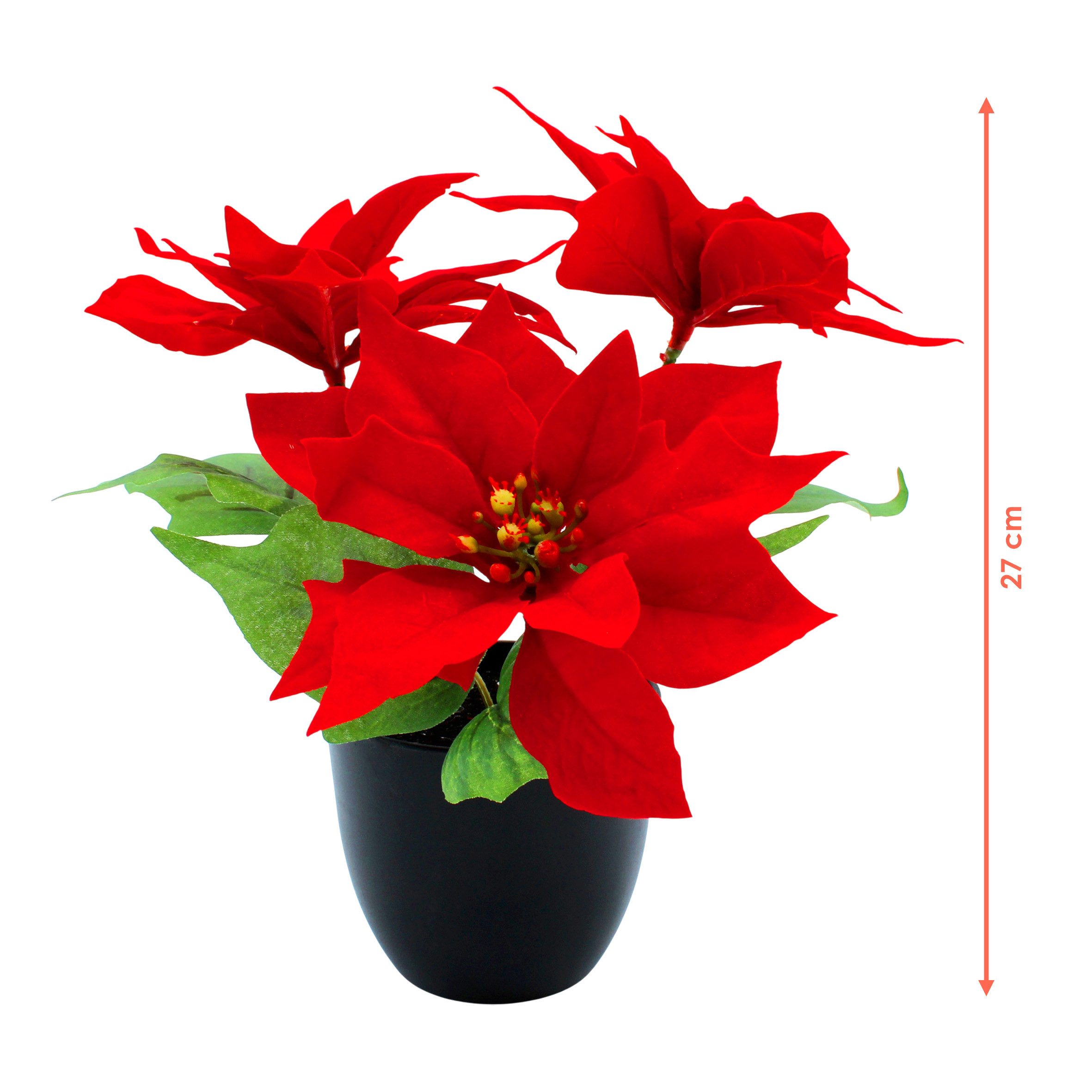 Winterliche Kunstpflanze Poinsettia, Spetebo, Höhe 27 günstig online kaufen