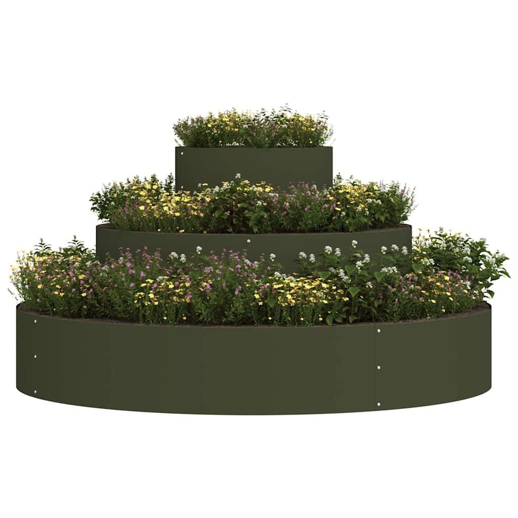 vidaXL Blumentopf Gartenblumentopf Olivgrün 120 x günstig online kaufen
