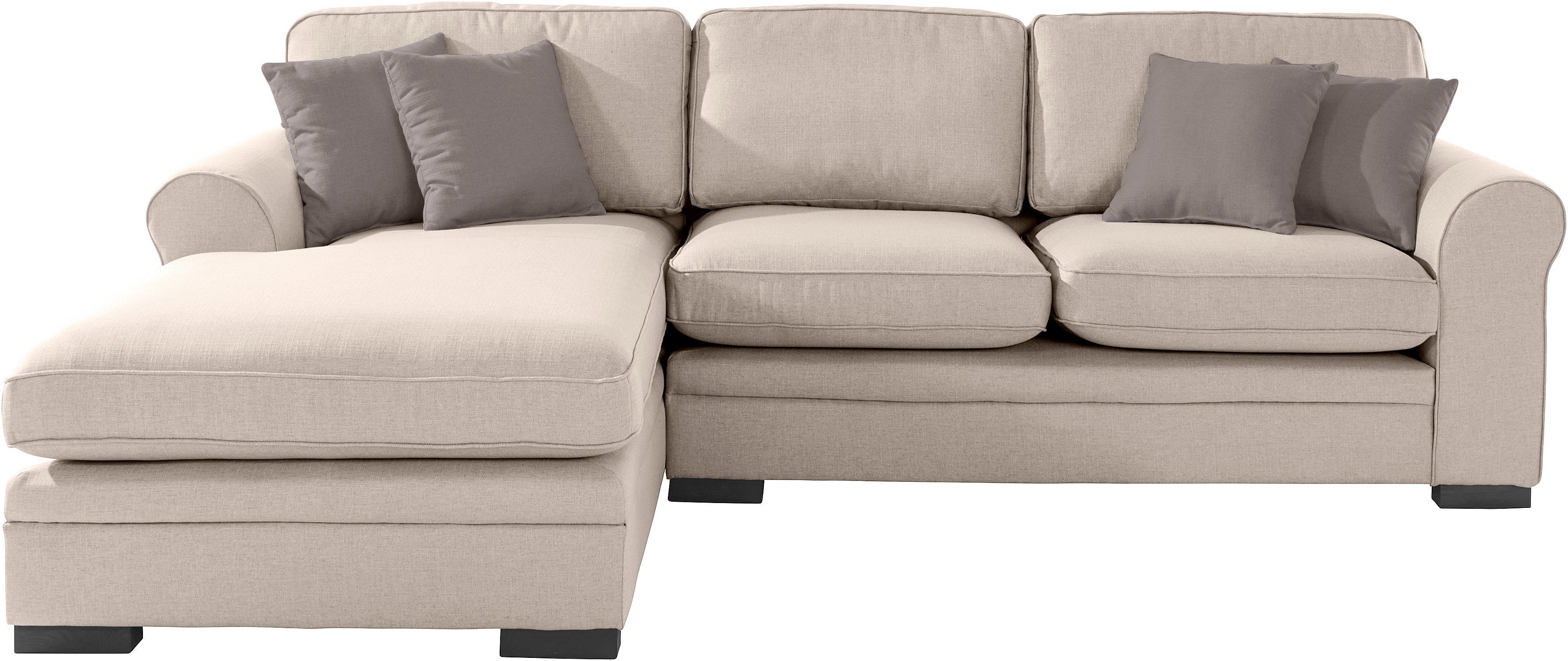 Home affaire Ecksofa Broughton, weicher Sitzkomfort, incl. 4 Zierkissen, Keder | Ecksofas