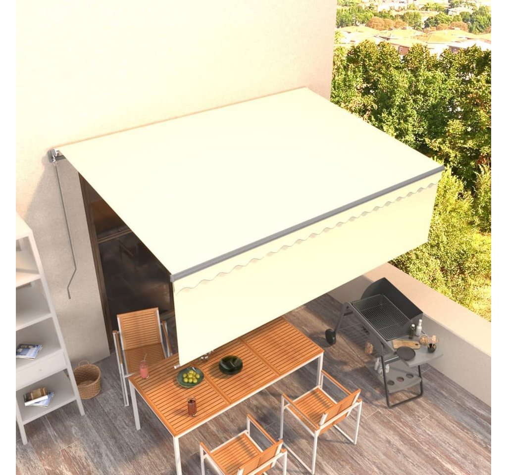 Thumbnail - furnicato Markise Manuell Einziehbar mit Rollo 4x3 m Creme (1-St)