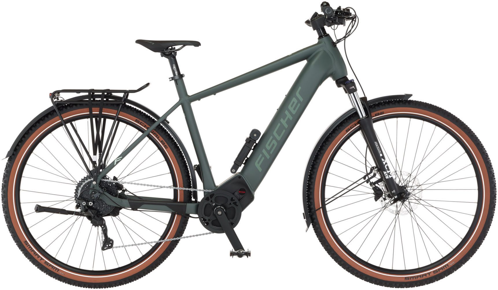 FISCHER Fahrrad E-Bike ATB TERRA T100 55 711, 10 Gang Shimano Schaltwerk Deore Schaltwerk, Mittelmotor, 711 Wh