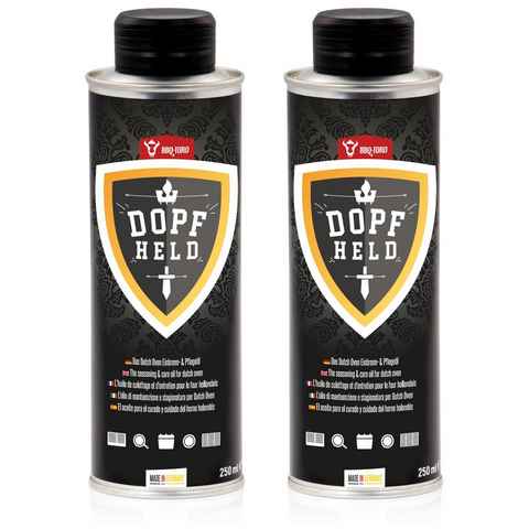 BBQ-Toro DOPFHELD - Das Dutch Oven Einbrenn- & Pflegeöl, 2x 250 ml Schutzwachs
