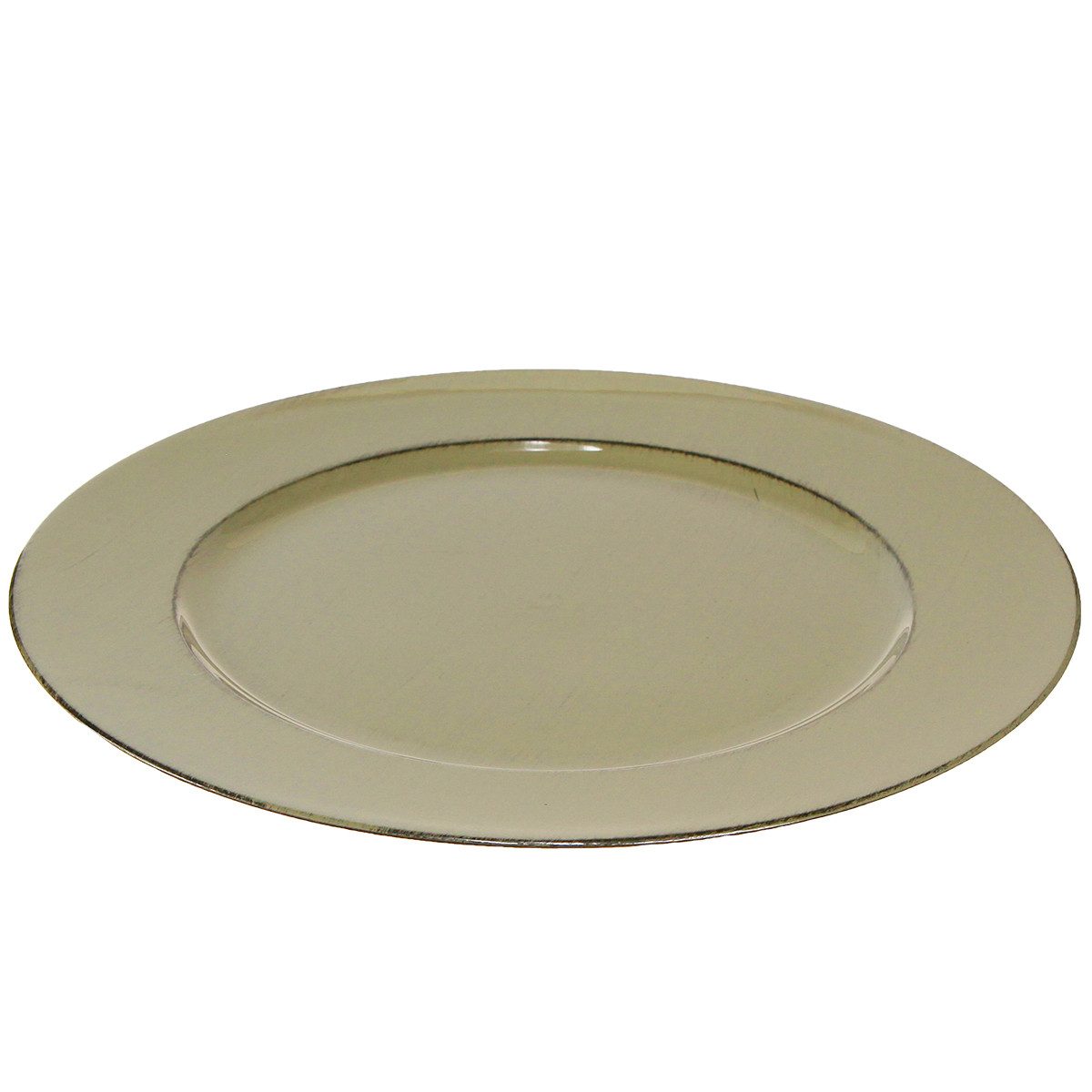 Viana Kunststoffteller Dekoteller mit Vintage-Optik für stilvolle Tischdekoration