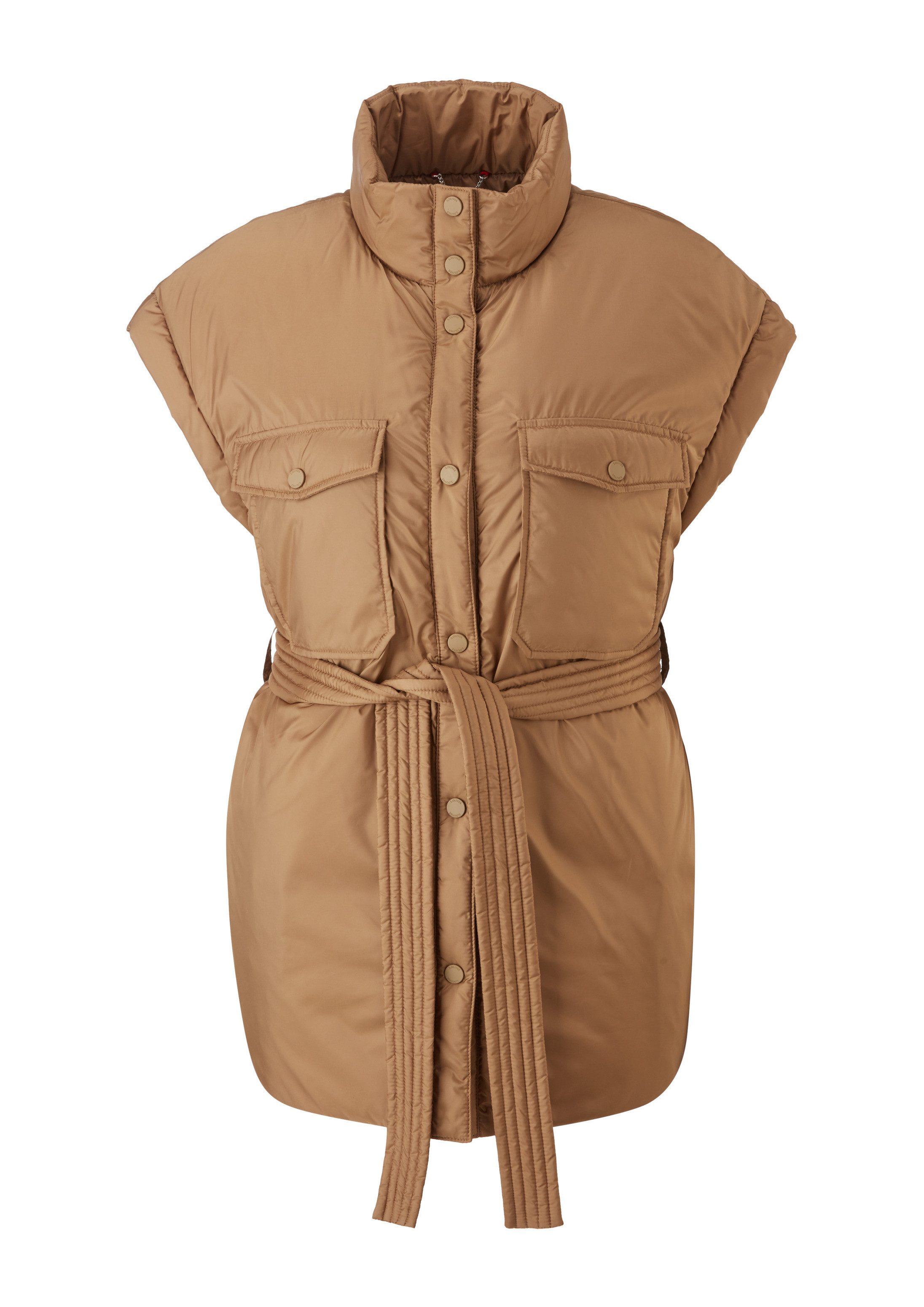 s.Oliver Outdoorjacke Outdoor-Weste Wattierte Weste mit Gürtel