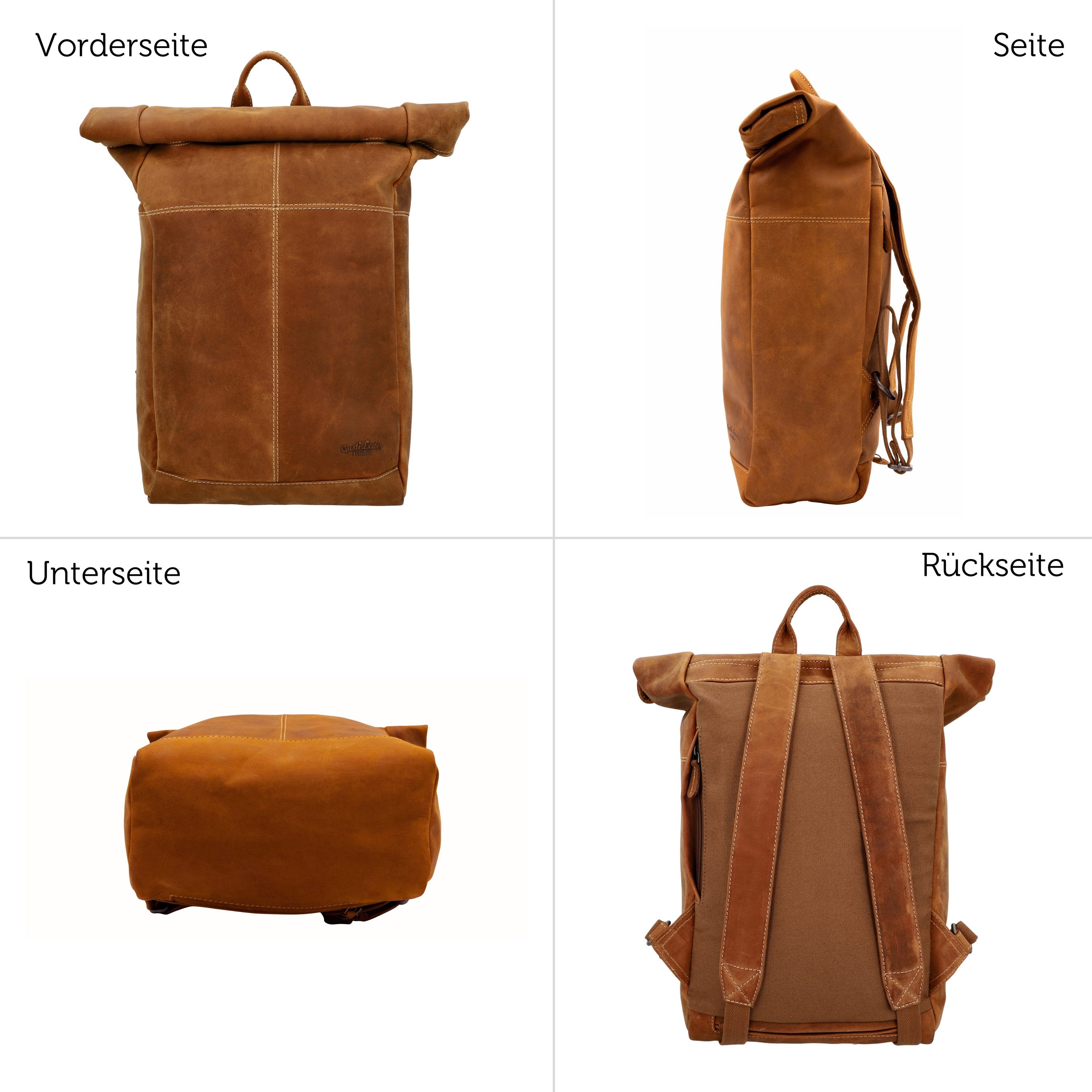 Gusti Leder Cityrucksack Gusti Leder Rolltop Joy (1-tlg)