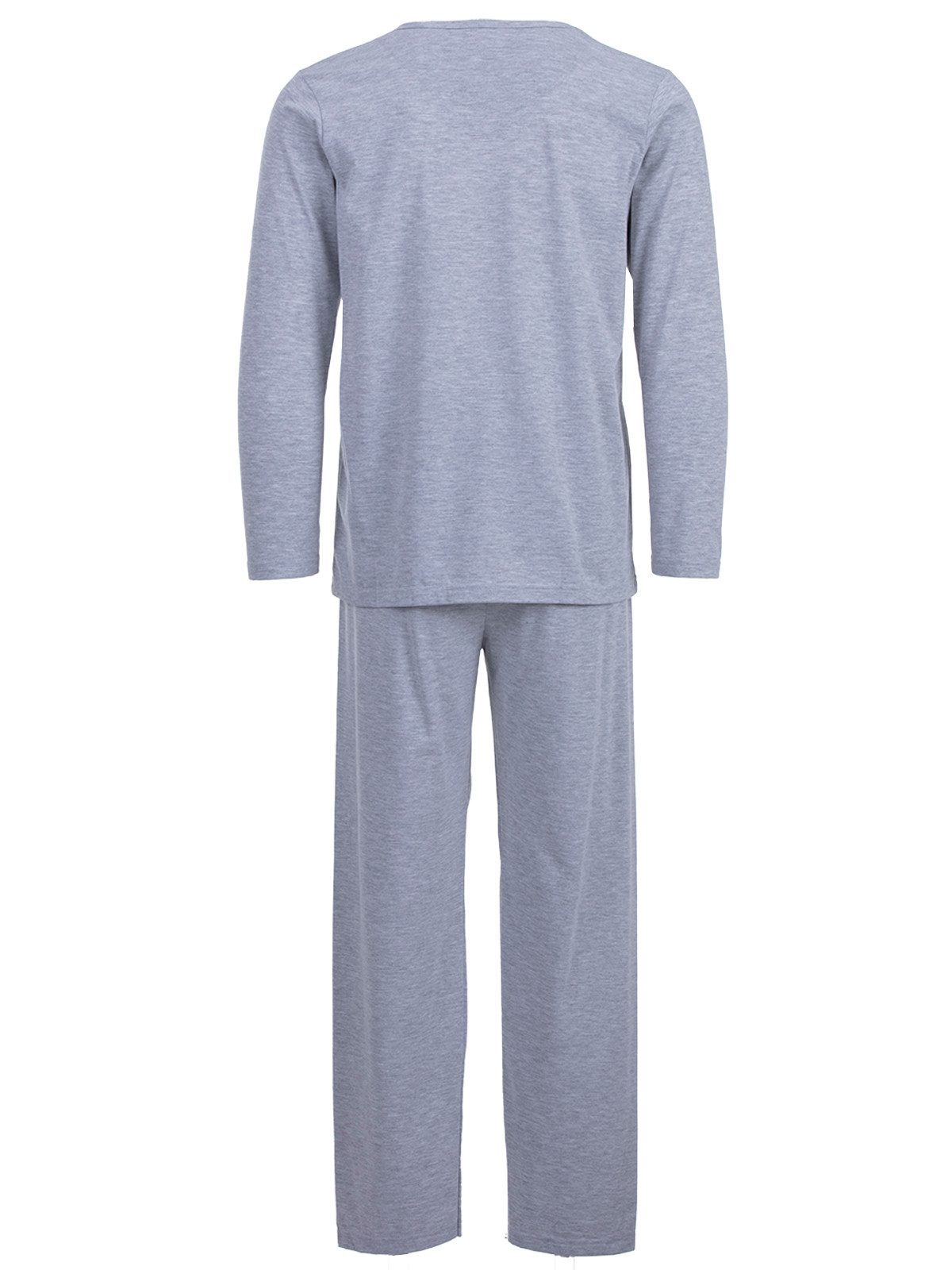 Henry Terre Pyjama Langarm - Sportliches Design mit Aufdruck Rundhals – Bild 5 von 5