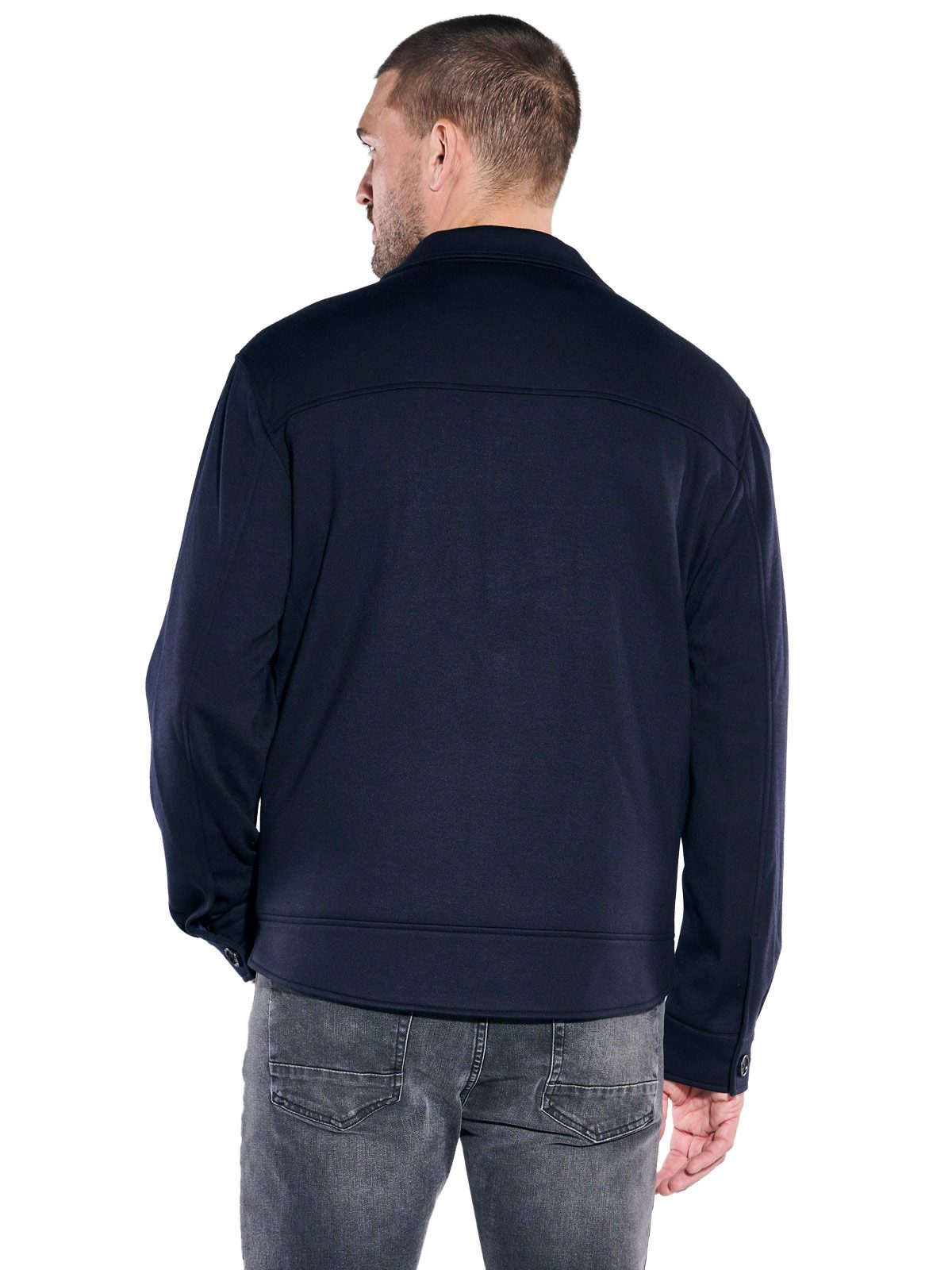 emilio adani Kurzjacke Herren Hemdjacke mit Reverskragen, Saphirblau
