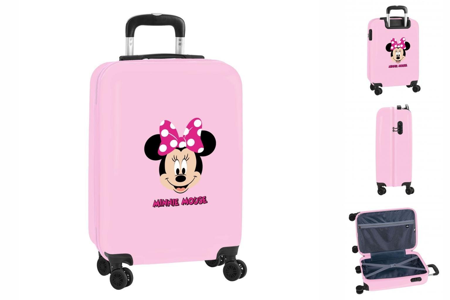 Disney Minnie Mouse Trolley Koffer für die Kabine Minnie Mouse My Time Rosa 20 Zoll 34,5 x 55 x 20