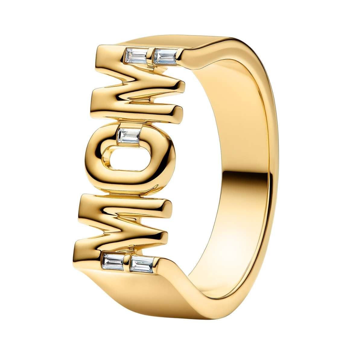 Pandora Siegelring 164460C01, Damenring Goldfarben Mom
