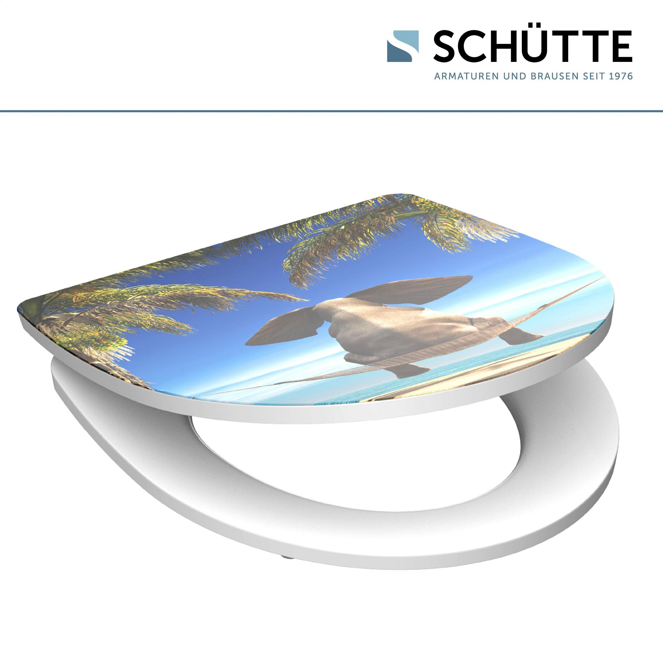Schütte WC-Sitz Happy Elephant, Duroplast, mit Absenkautomatik und Schnellverschluss, High Gloss