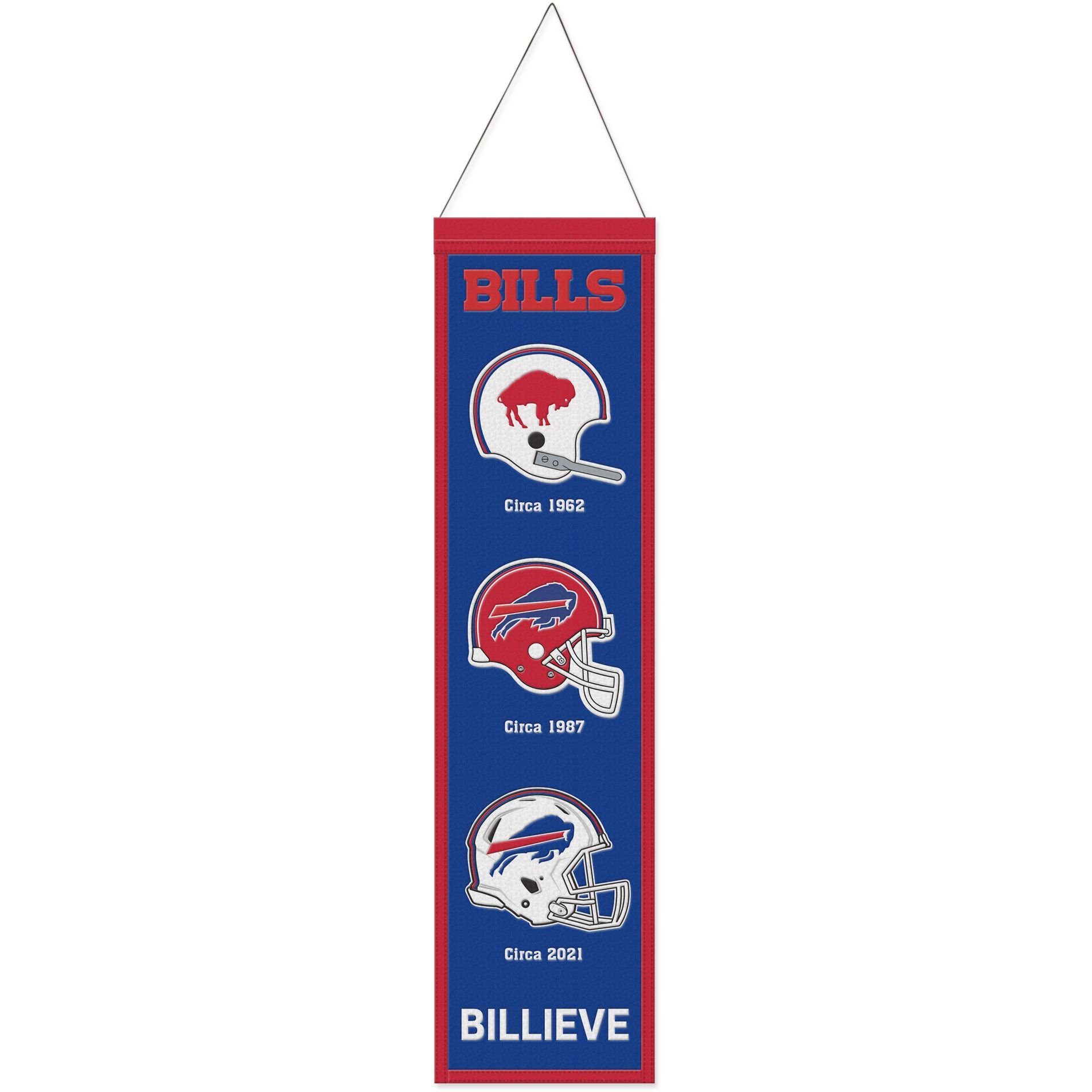 WinCraft Wanddekoobjekt NFL Teams EVOLUTION Wool Banner 80x20cm Buffalo Bills