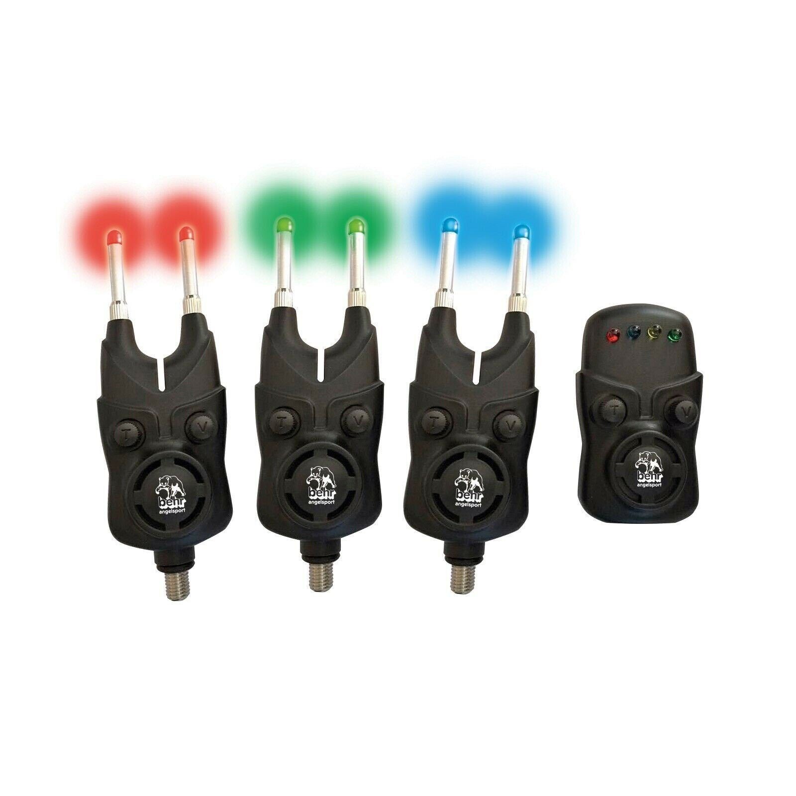 elektronischer Bissanzeiger Eurobite Combi Snag Funk Bissanzeiger Set 3+1 im Koffer Bite Alarm