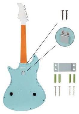 Beatfoxx GT-26 "Rory" Schallplattenspieler in E-Gitarrenfom Plattenspieler (Riemenantrieb, Bluetooth, Vertikal Retro Vinyl Turntable mit 3 Geschwindigkeiten)