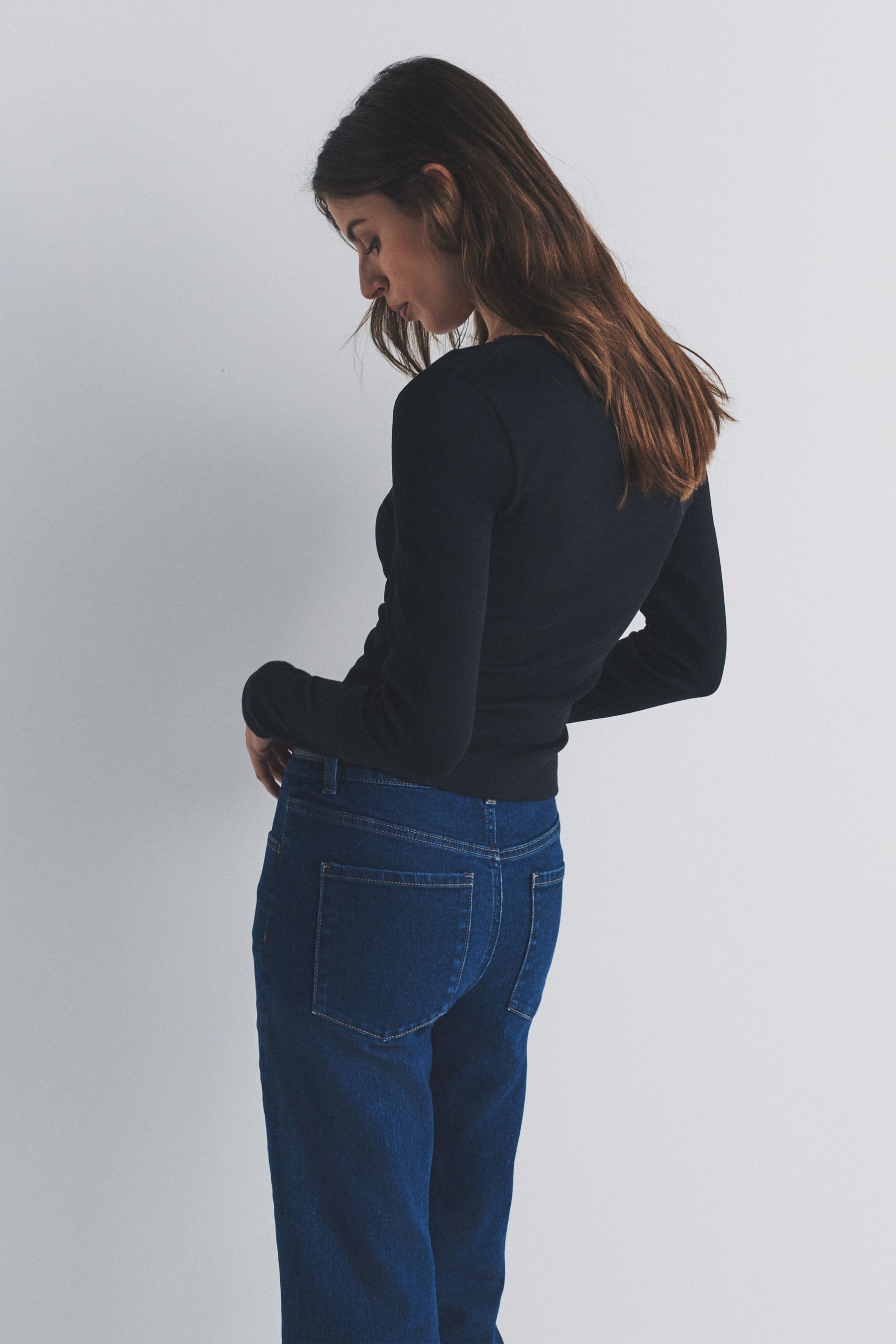 The Set Langarmshirt The Set Gerippte Langarmshirts, Spitze, 4er-Pack (4-tl günstig online kaufen