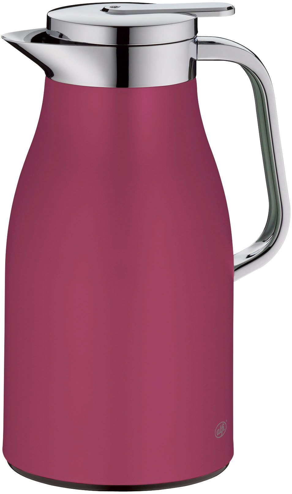 Alfi Isolierkanne SKYLINE, mit Hartglaseinsatz und ergonomischem Griff, 1 l, (1-St), 12h heiß & 24h kalt, Drehverschluss mit bequemem Druckknopf