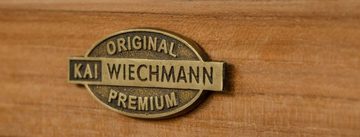 Kai Wiechmann Sitzhocker Premium Teakholz Hocker 67 x 31 cm als wetterfester Blumenhocker, massiver und unbehandelter Holzhocker aus Teak
