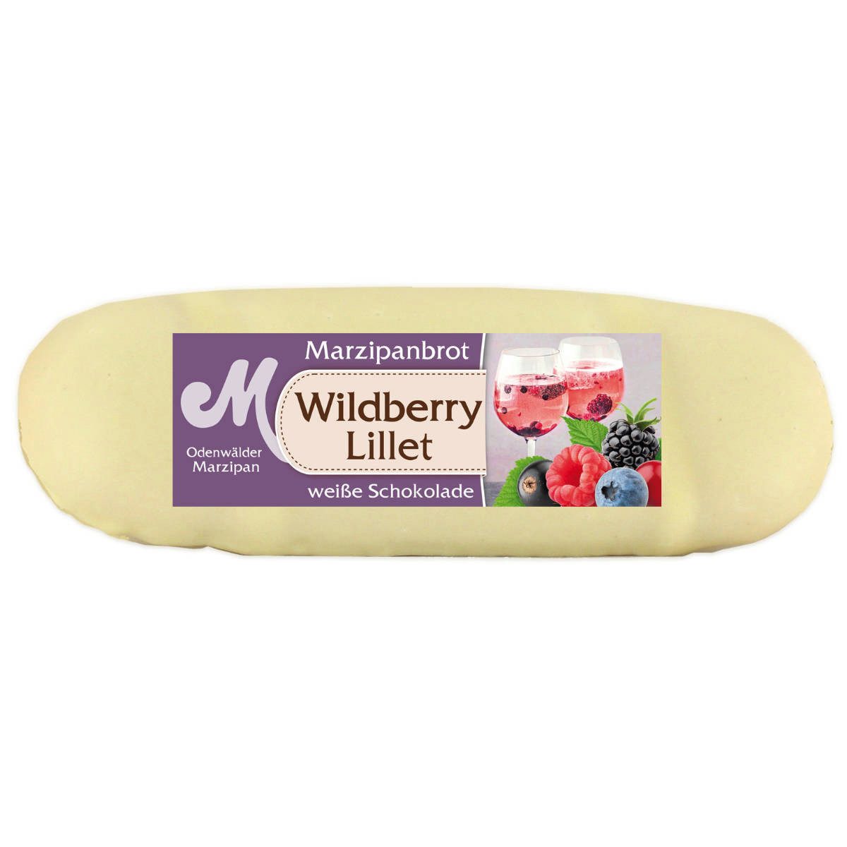 Odenwälder Marzipankonditorei Süßigkeit, Odenwälder Marzipan Brot Wildberry Lillet mit weißer Schokolade 100g