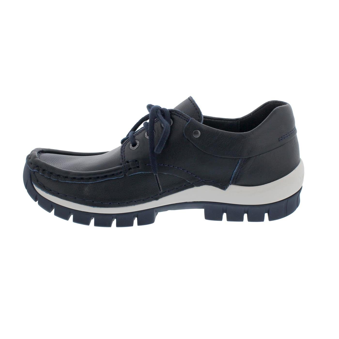 Nappa FLY Blue, Leather, WINTER 0472624-800 Schnürschuh WOLKY Halbschuh,