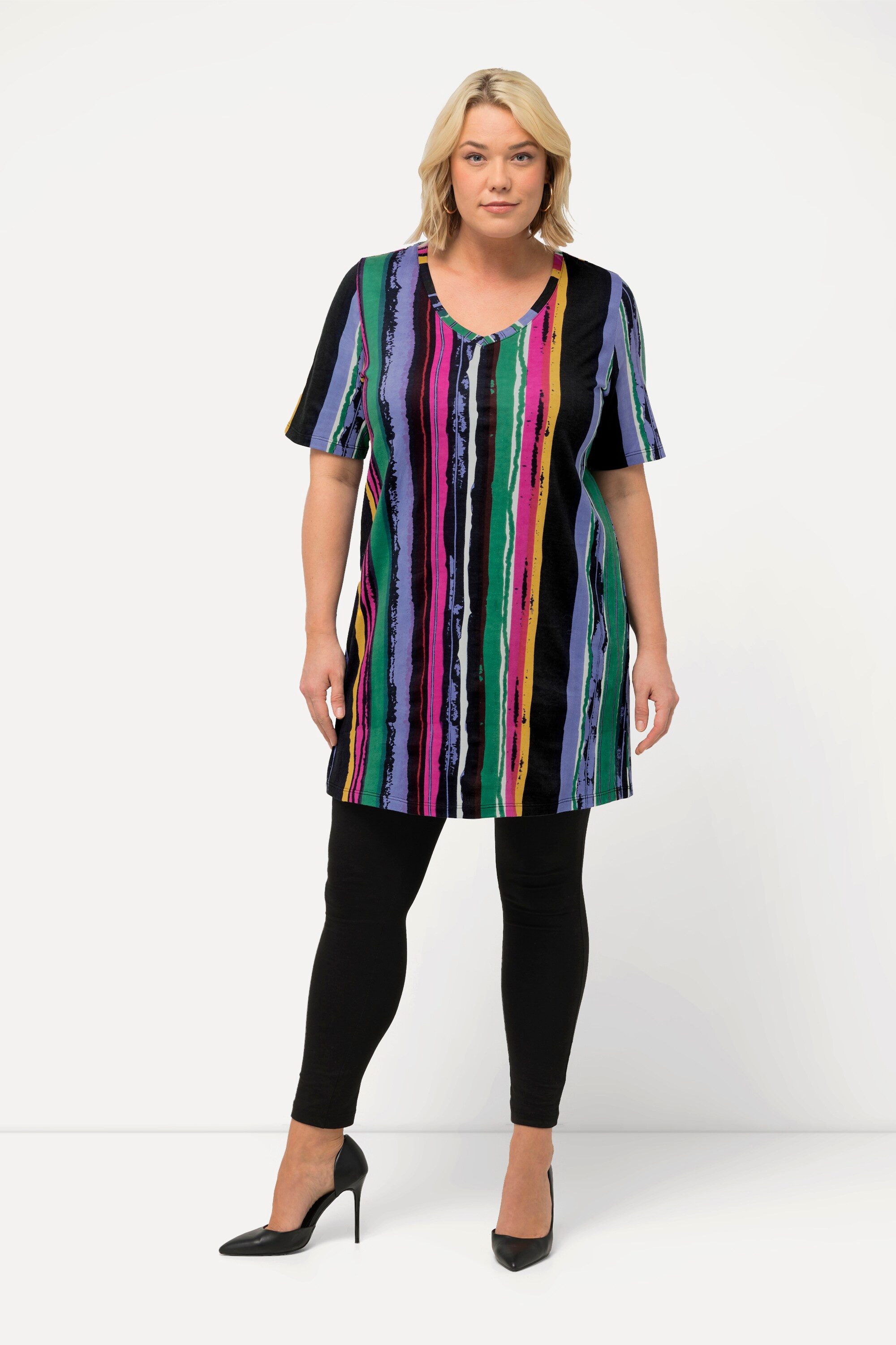 Ulla Popken Longshirt Longshirt farbige Streifen günstig online kaufen