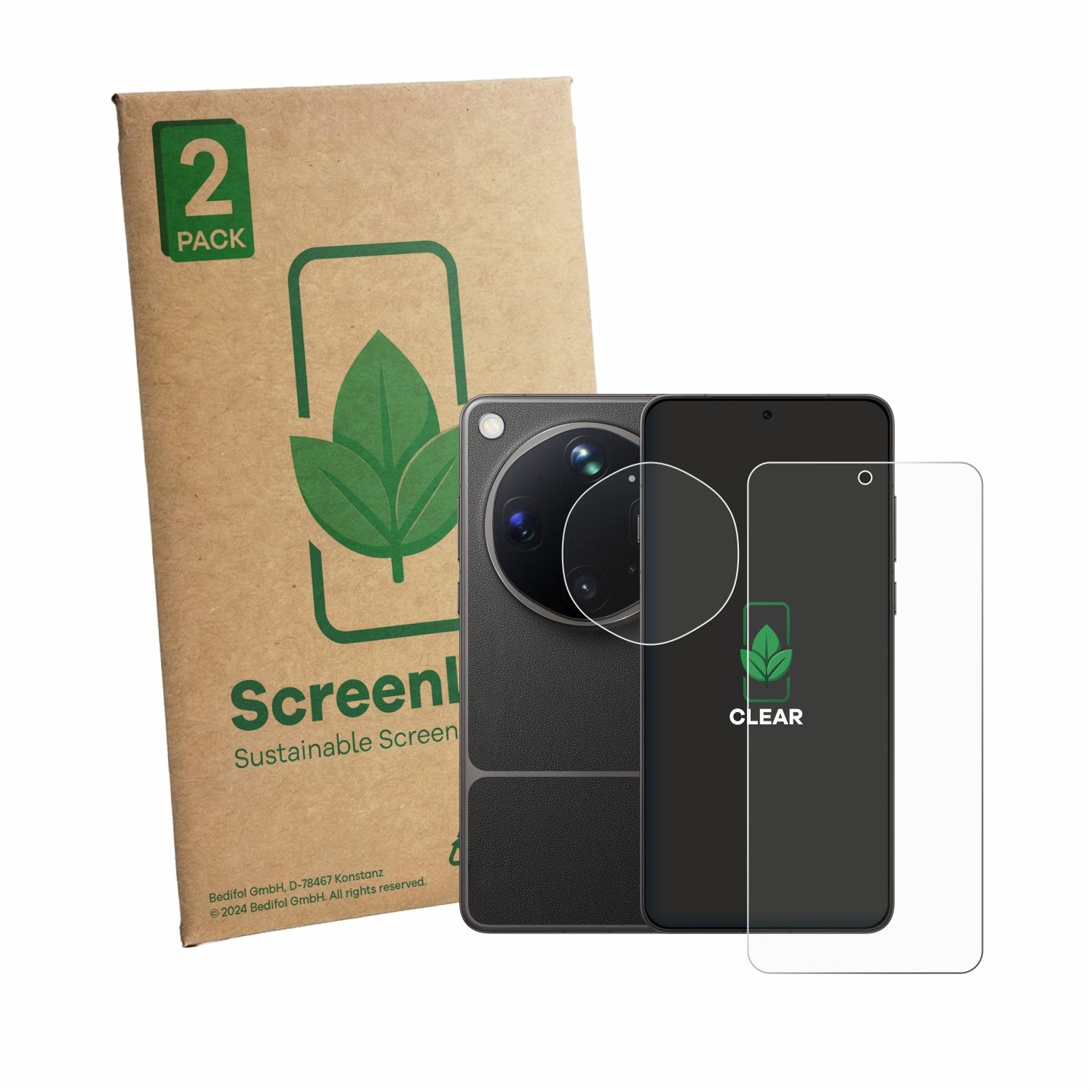 ScreenLeaf Displayschutzfolie Schutzfolie für Oppo Find X9 Ultra (Display+Kamera), 2 Stück, nachhaltiger Displayschutz Schutz Folie Klar Transparent