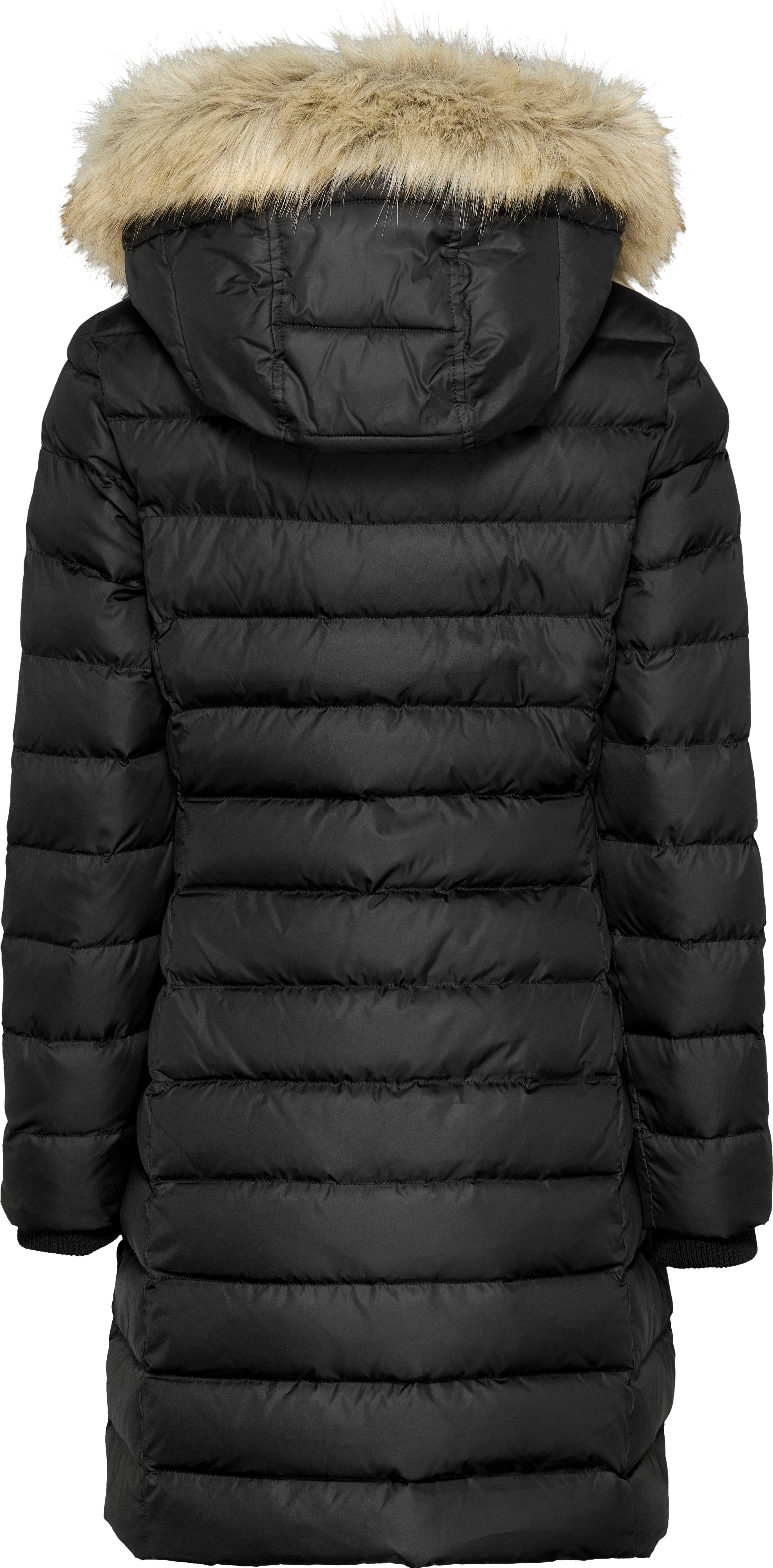 Tommy Jeans Steppmantel TJW ESSENTIAL HOODED DOWN COAT Kunstfaser