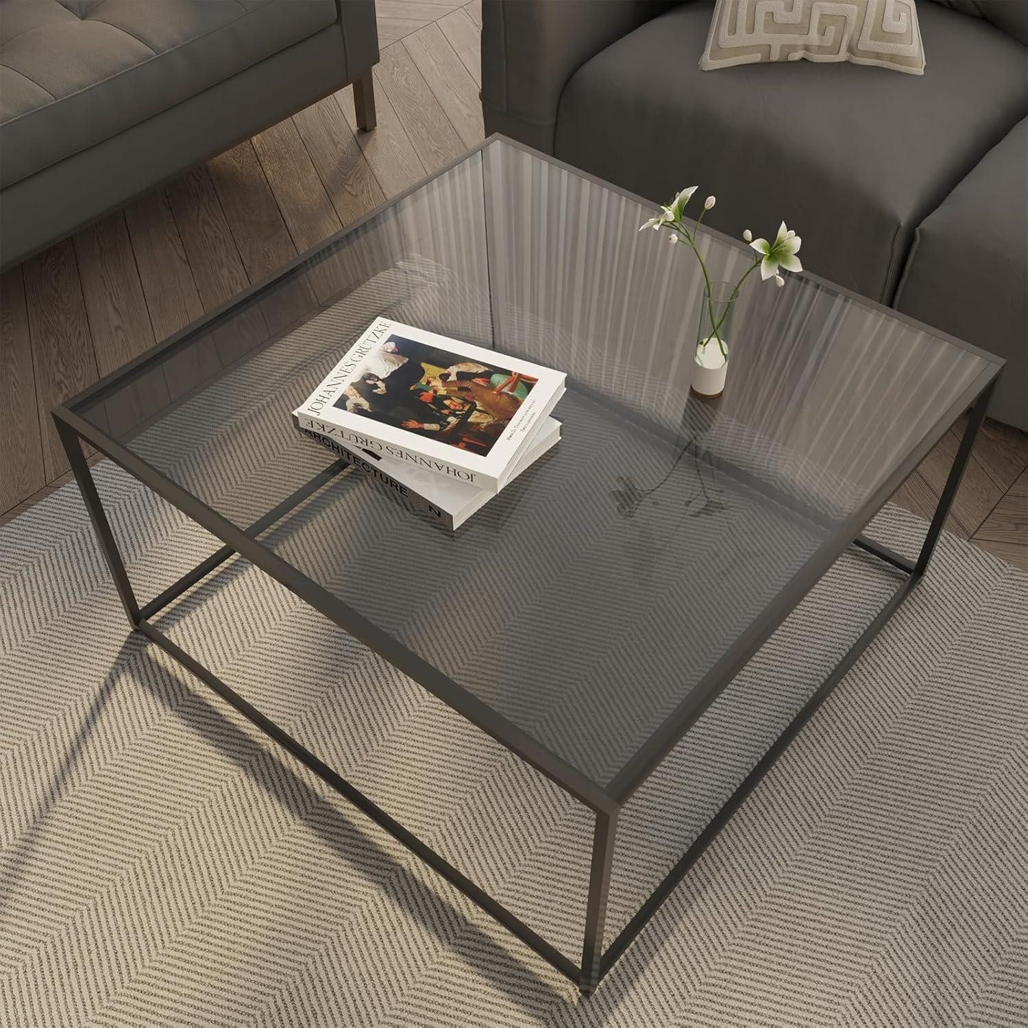LuxusKollektion Couchtisch Runder Couchtisch Glastisch Schwarz günstig online kaufen