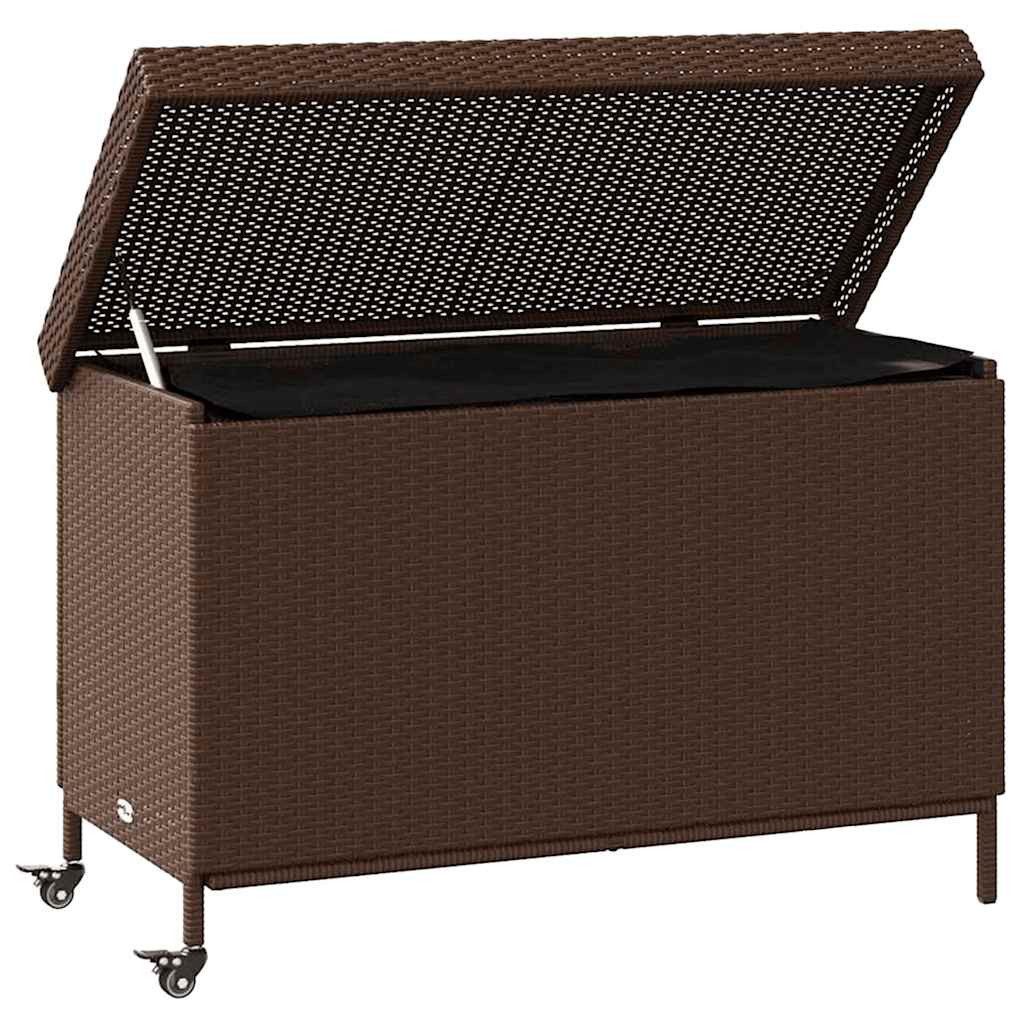 vidaXL Gartenbox Gartentruhe mit Rollen Braun günstig online kaufen