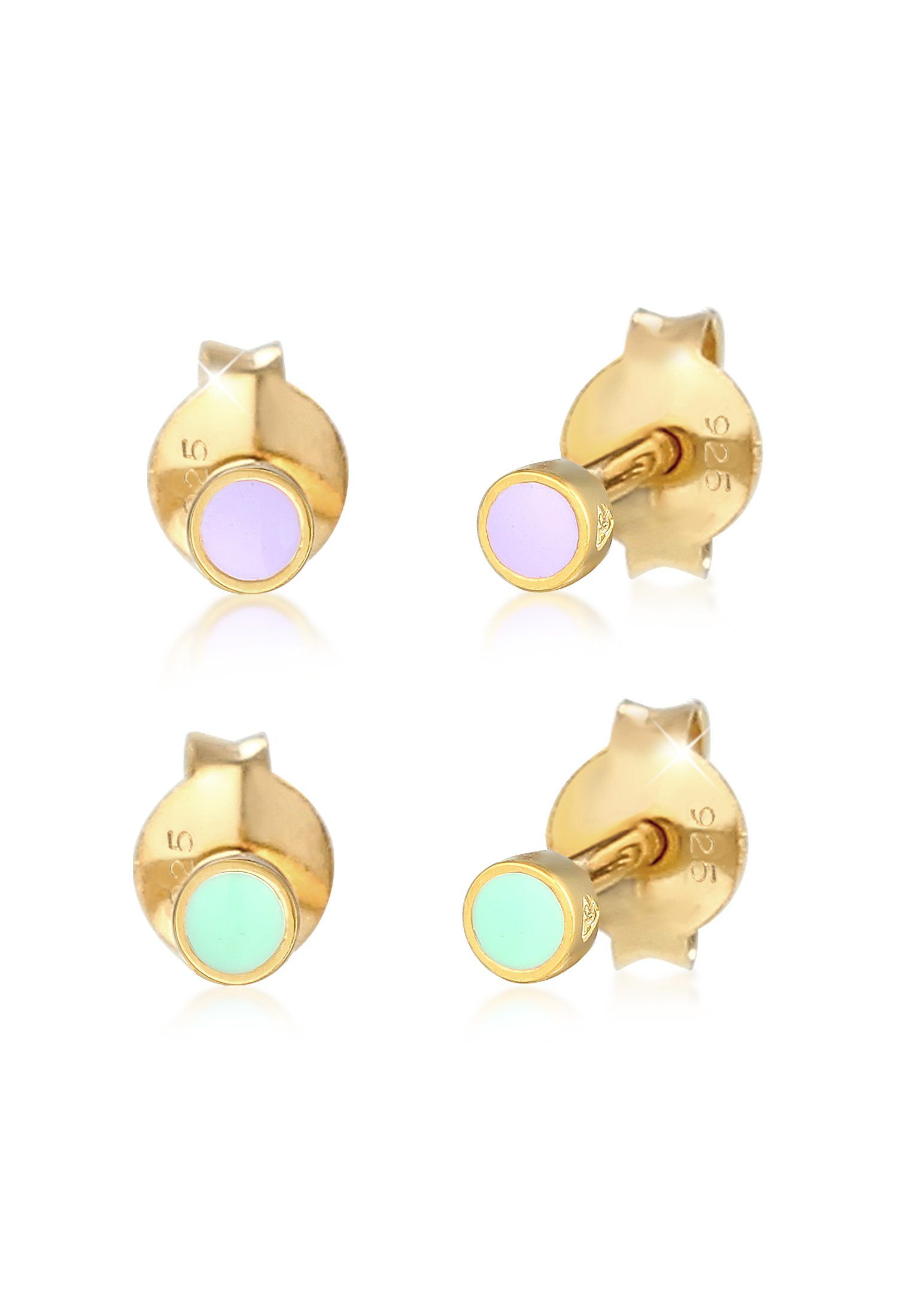 Elli Paar Ohrstecker Stecker Emaille Basic Set 925 Silber günstig online kaufen