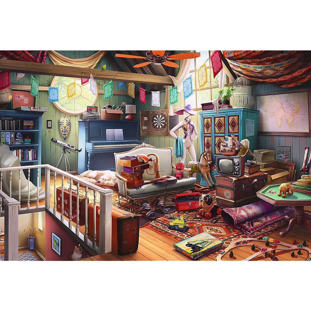 Trefl Puzzle Schätze auf dem Dachboden 500+1 Teile Holzpuzzle, 500 Puzzlete günstig online kaufen