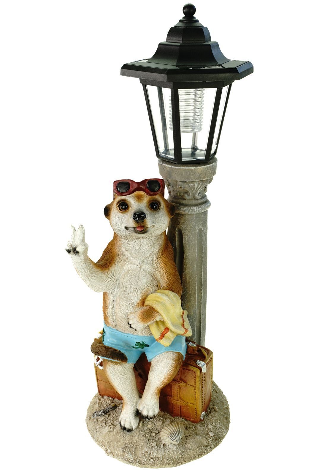 Kremers Schatzkiste Gartenfigur Erdmännchen Urlauber mit günstig online kaufen
