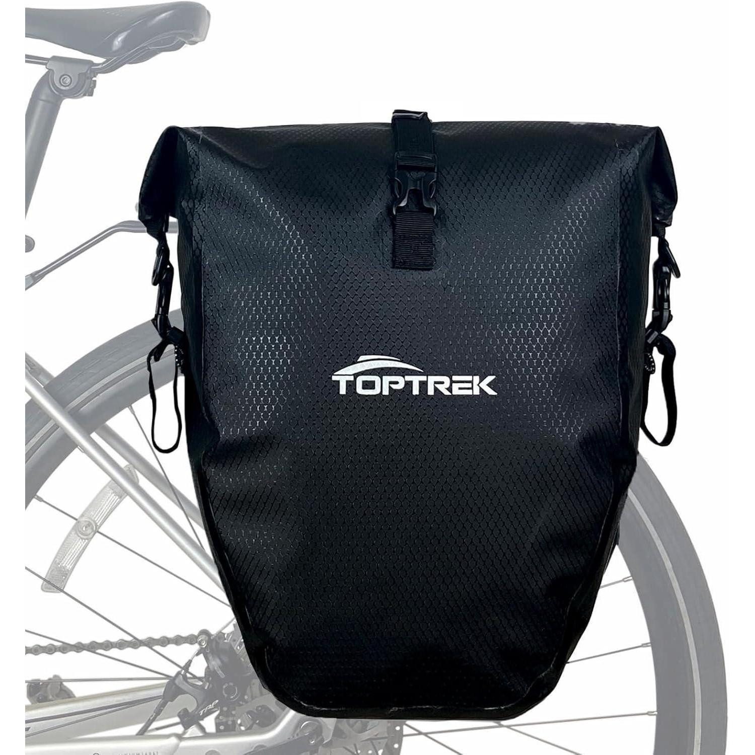 Gepäckträgertasche Fahrradtasche Gepäckträger 23L wasserdicht Reflektoren Schwarz