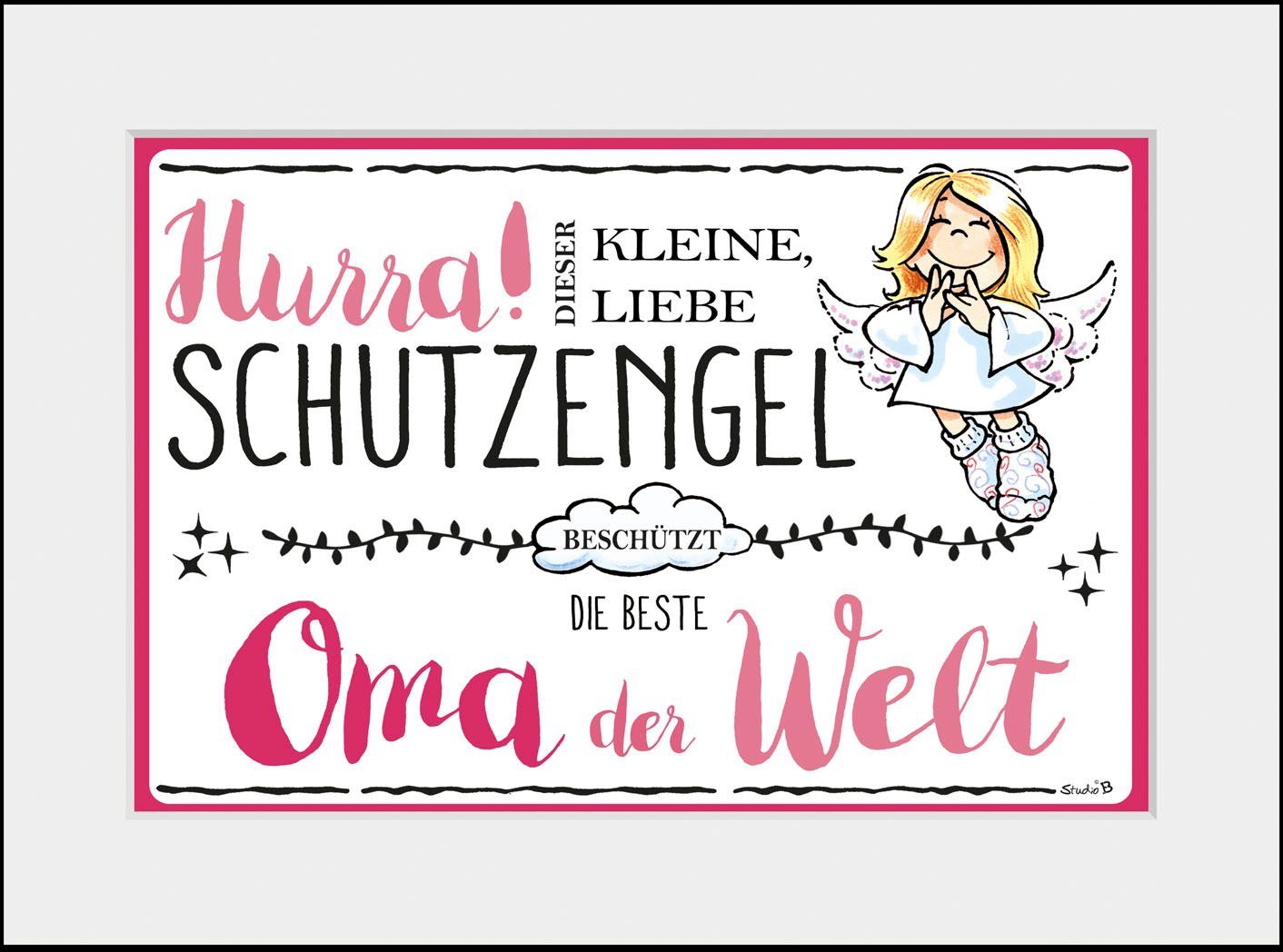 queence Bild Schutzengel Oma, Engel (1 St) | Kunstdrucke