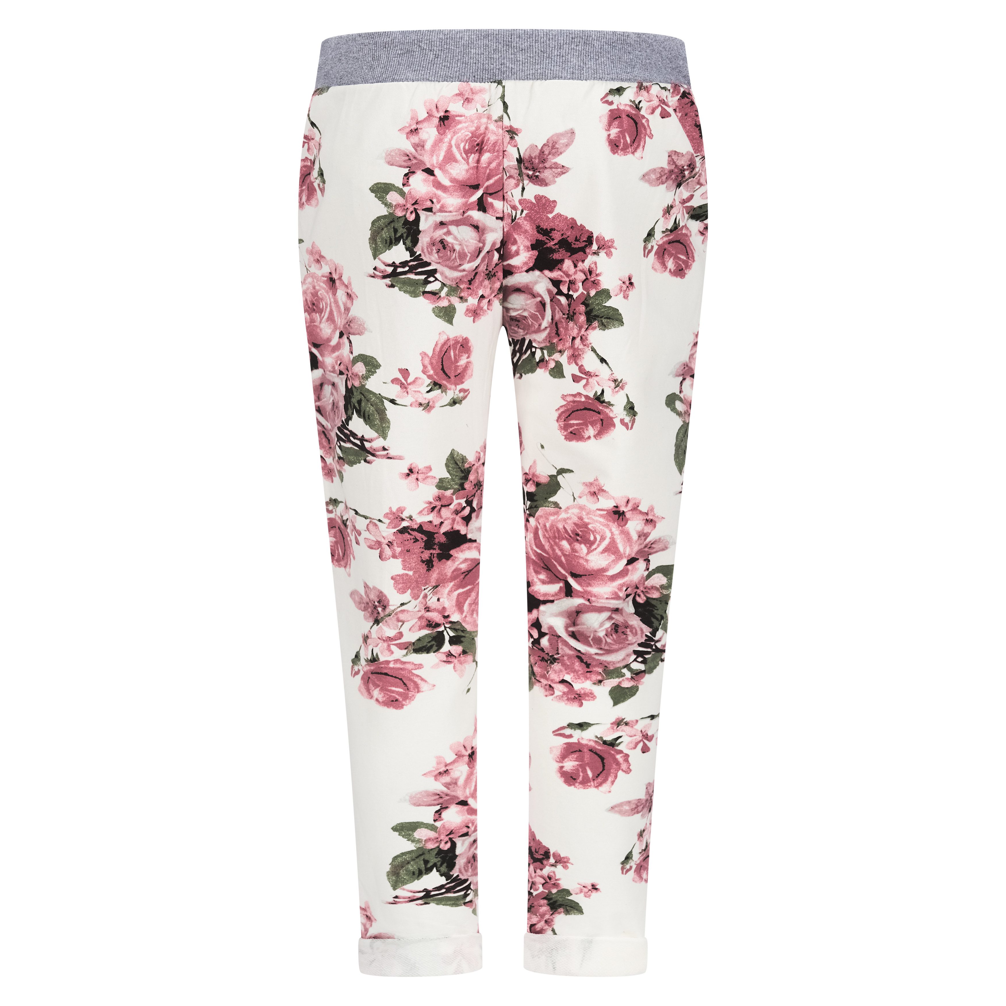 Mississhop Chinohose Damen Hose Blumen Jogginghose günstig online kaufen